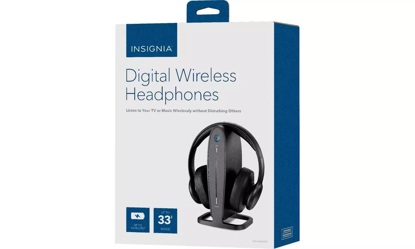 Insignia NS-HAWHP2 RF Wireless Headphones (Black) - Certified Refurbished - Second Medium