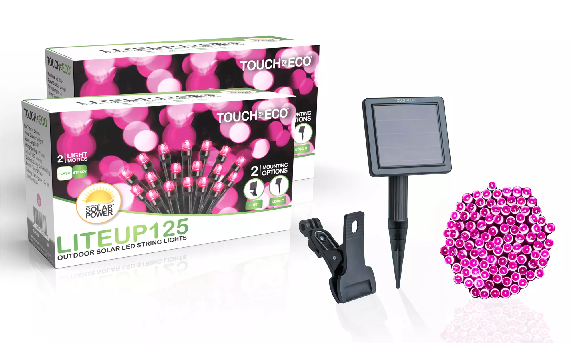 125LED Solar Powered String Lights. Multiple Colors & Quantities Available. 
