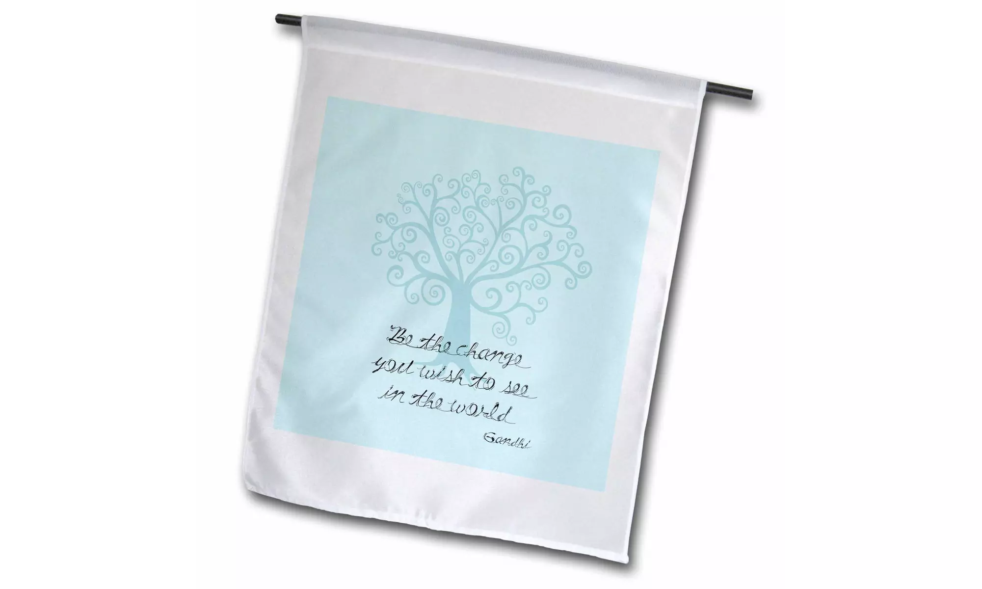  Garden Flag Be the Change You Wish to See Tree Gandhi quote - 12 by 18-inches  - Primary Image