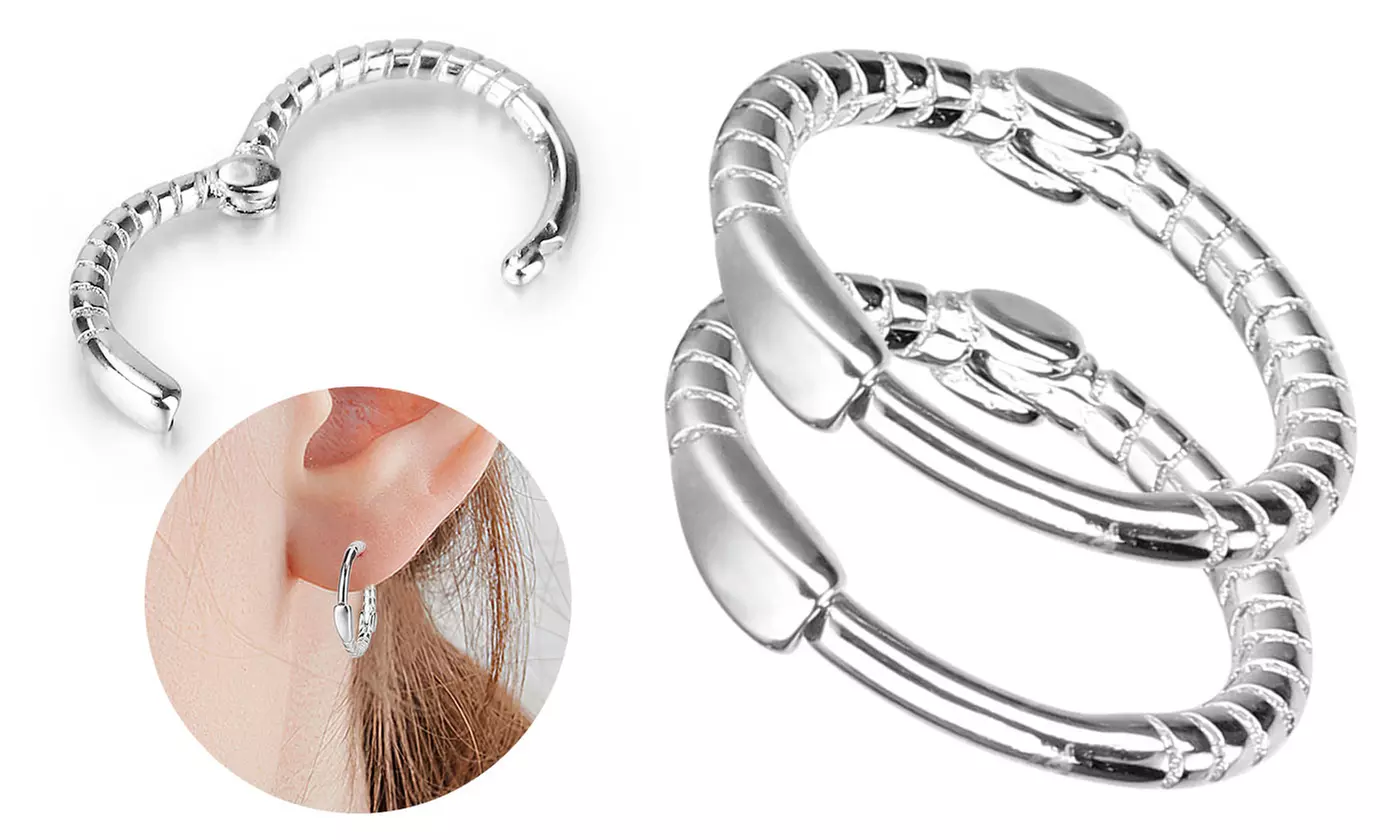 925 Sterling Silver Earrings Twisted Versatile Earring Ornament Women Gift
