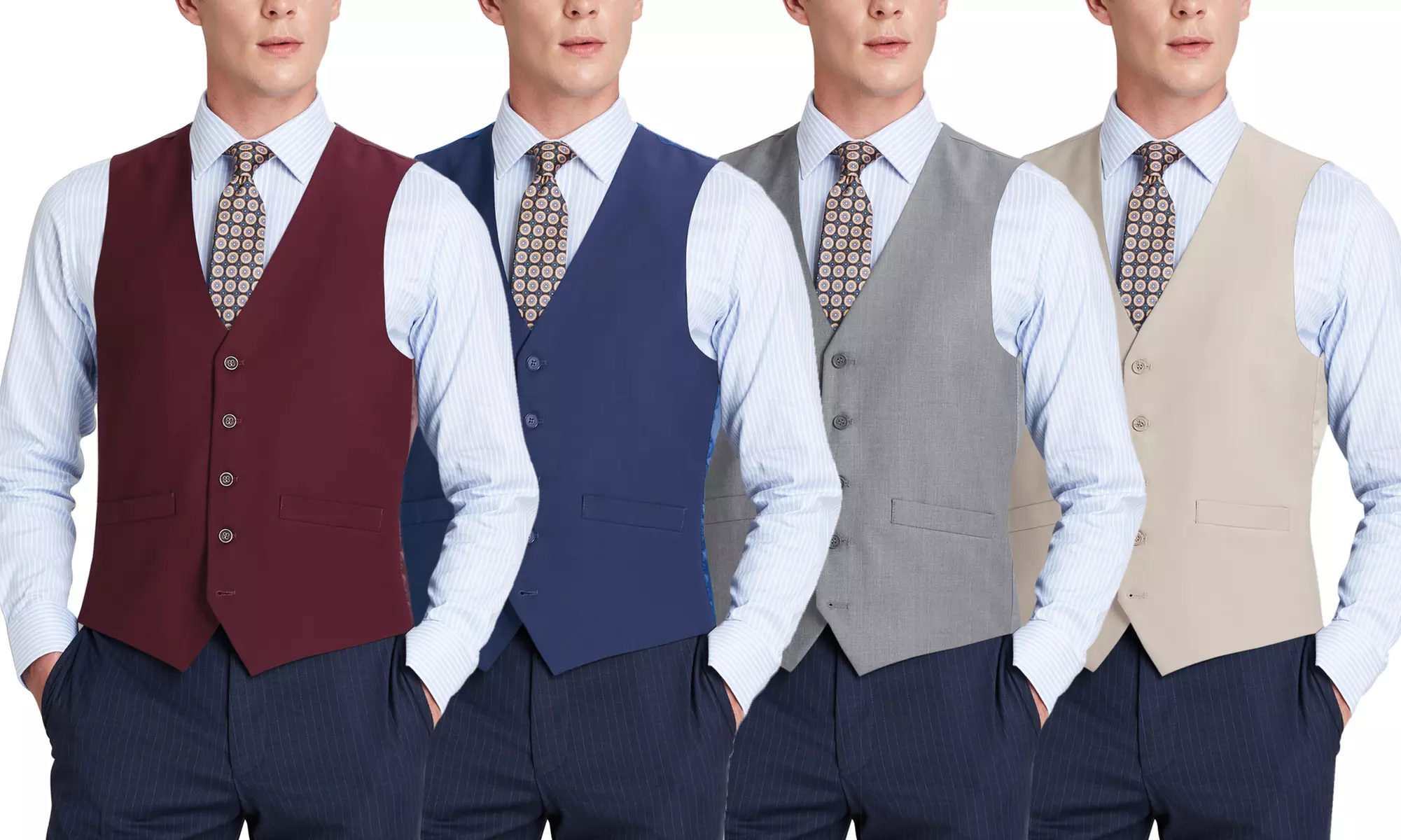 Verno Men's Classic-Fit Spring Suit Vest - Primary Image