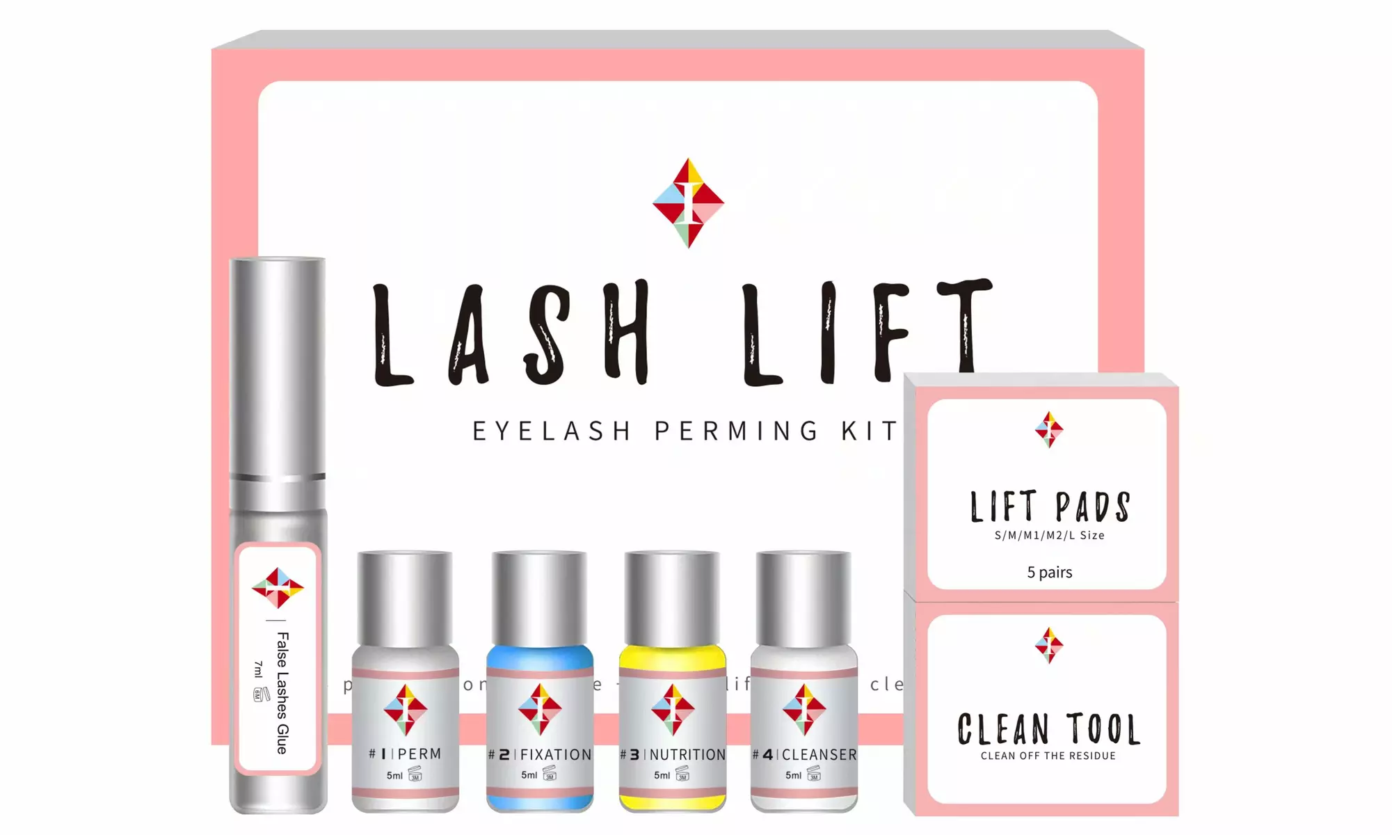 Eyelash Perm Kit Full Eyelash Lift Kit Semi-Permanent Curling Perming Wave Set - Primary Image