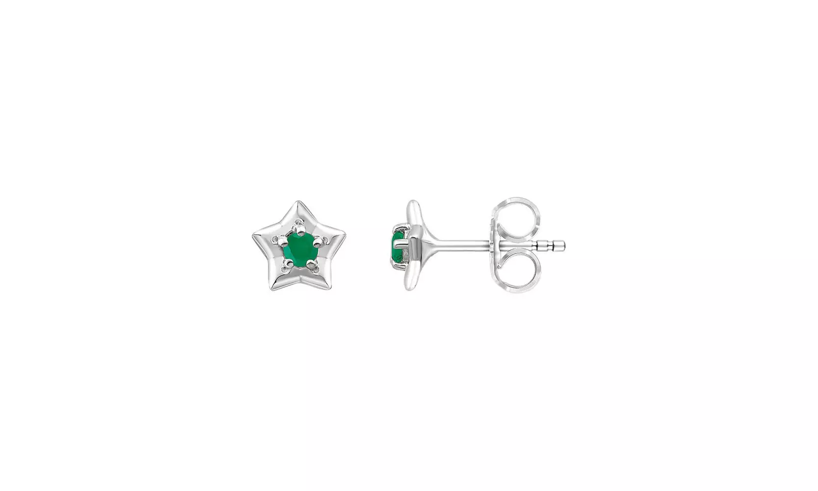 Sterling Silver Cubic Zirconia November Birthstone Youth Earrings - Second Medium