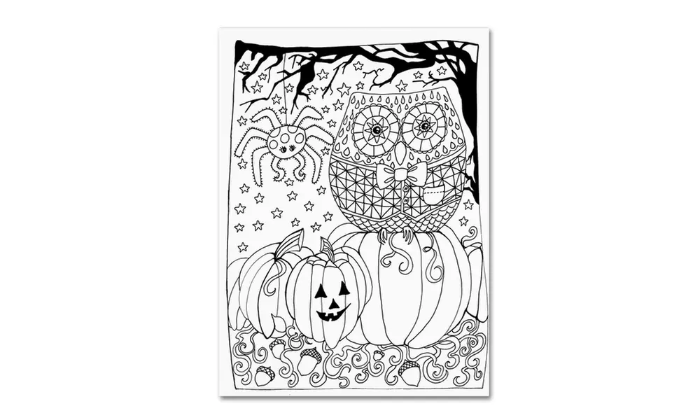 Kim Kosirog 'Fancy Halloween Owl' Canvas Art - Primary Image