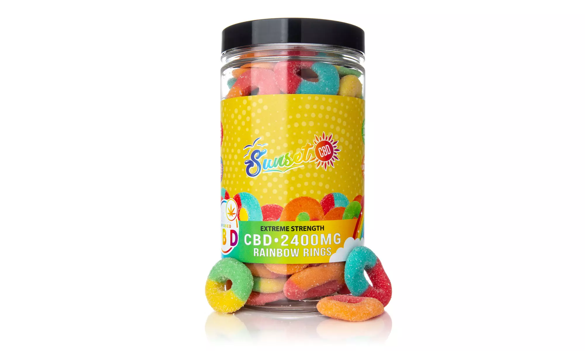 Premium Mega Size CBD Infused Gummies (2400mg) 32oz from Sunset CBD