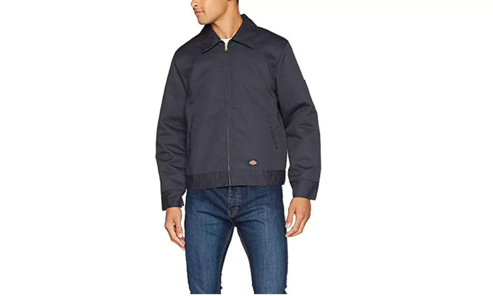 Dickies TJ15CH L RG Mens Ike Diw Lined Eisenhower Charcoal Jacket - Primary Image