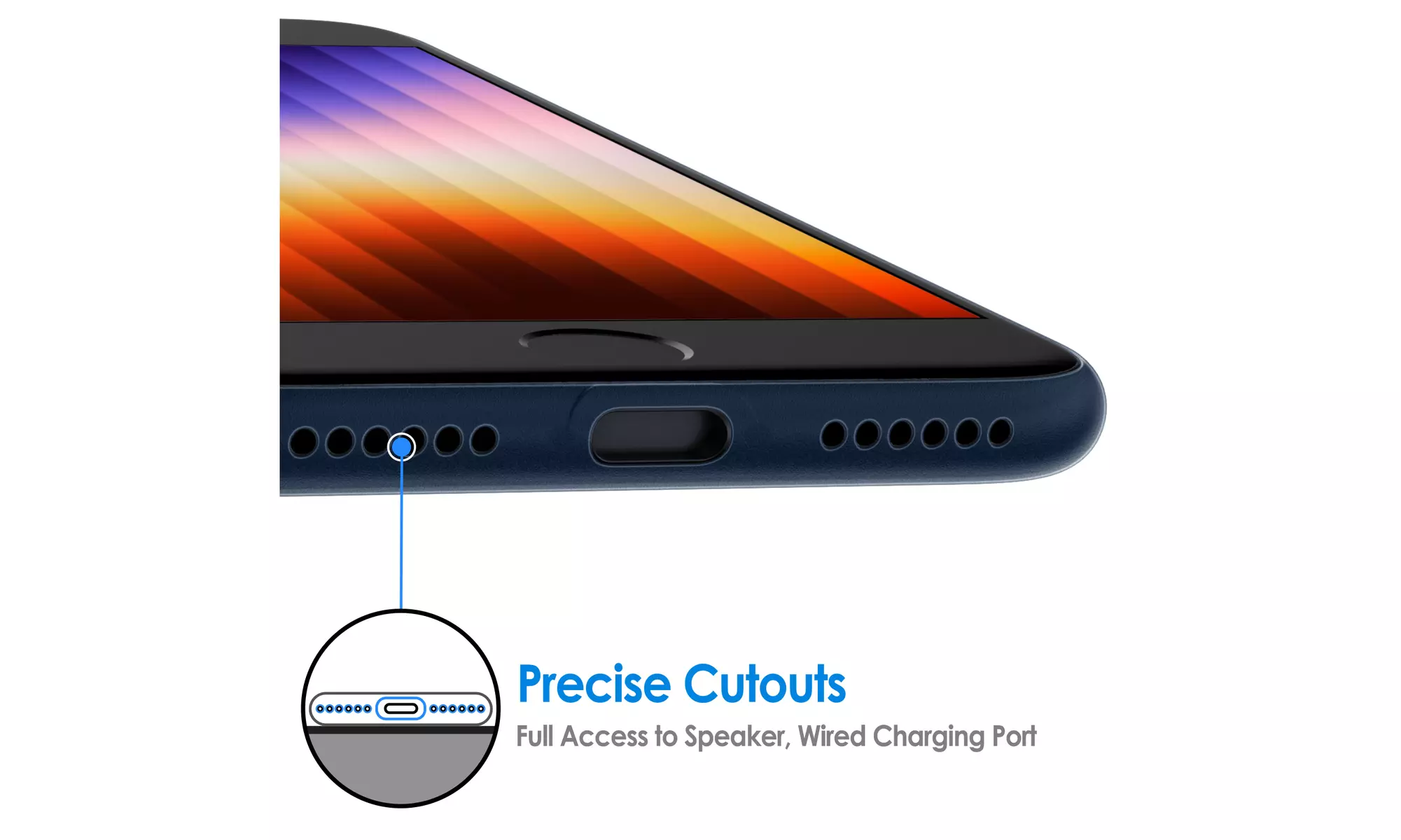 Ultra Slim Matte Hard Case for iPhone 8/7/SE 3/2, Camera Lens Cover Protection