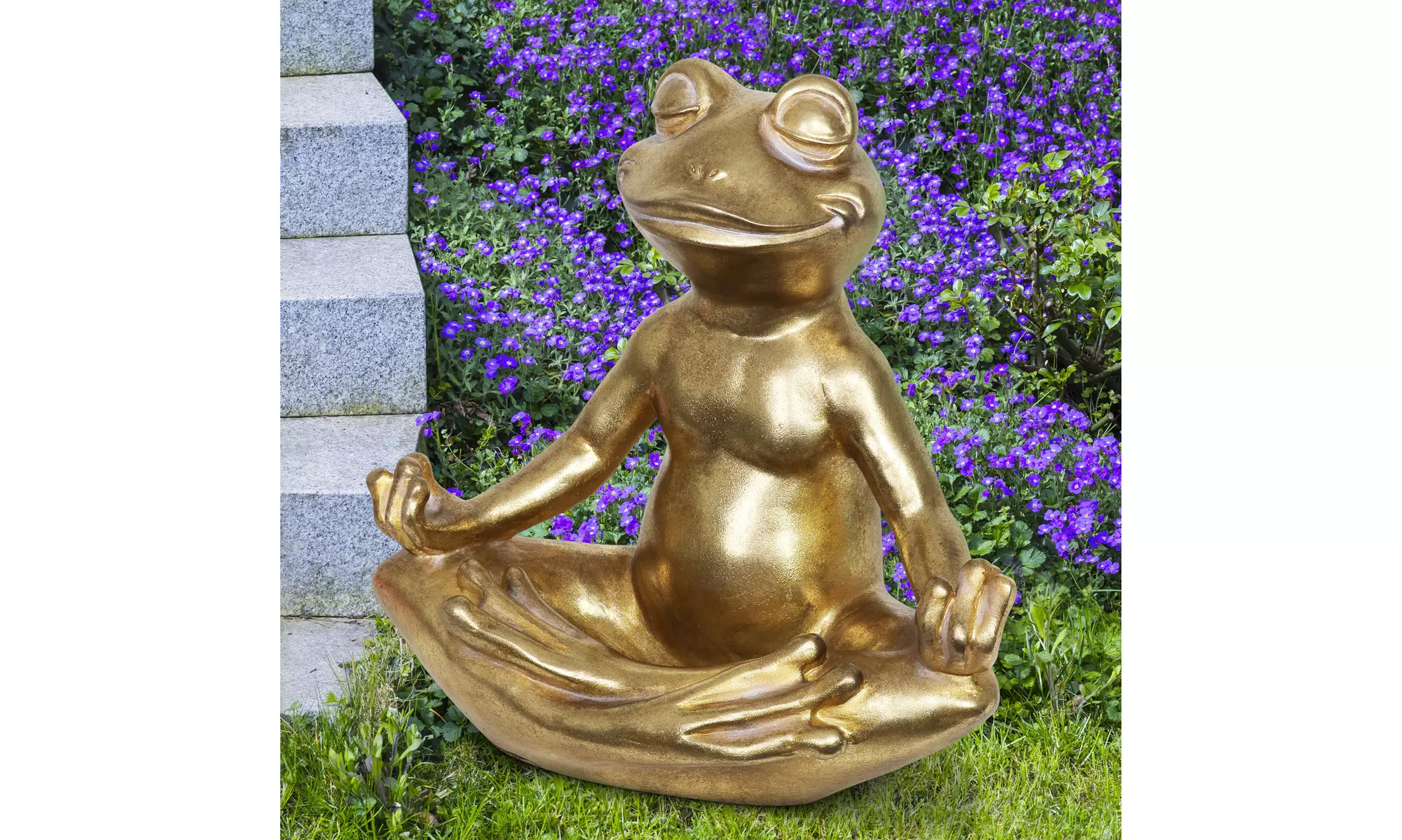 Exhart Meditating Yoga Frog Garden Statue - Primary Image