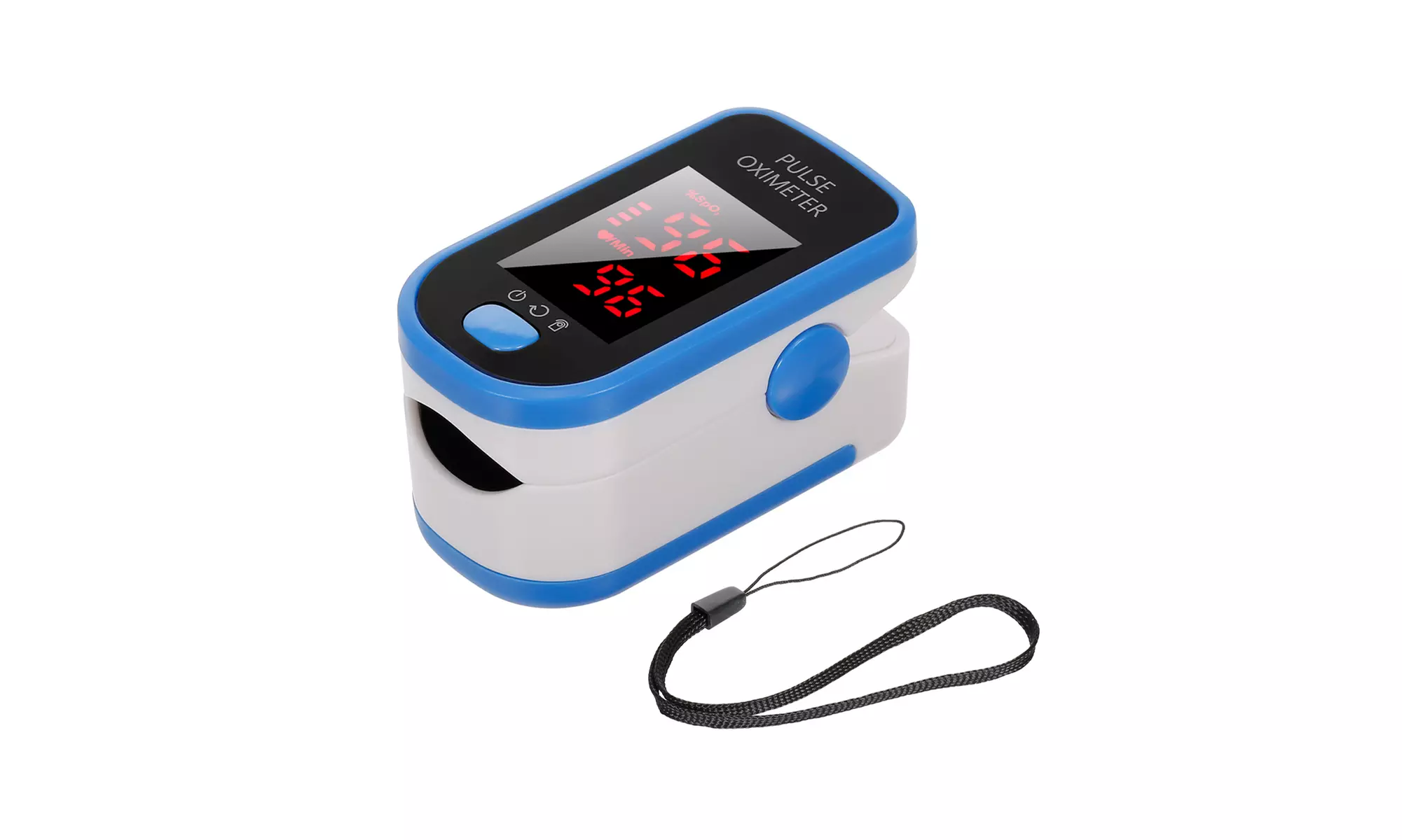 Fingertip Pulse Oximeter Blood Oxygen Saturation Infrared Forehead Thermometer - Second Medium