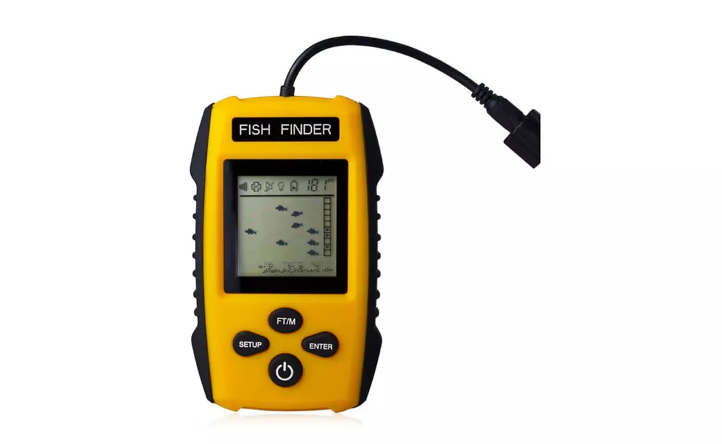 Portable Fish Finder, Fishfinder with Wired Sonar Sensor Transducer  - Primary Image