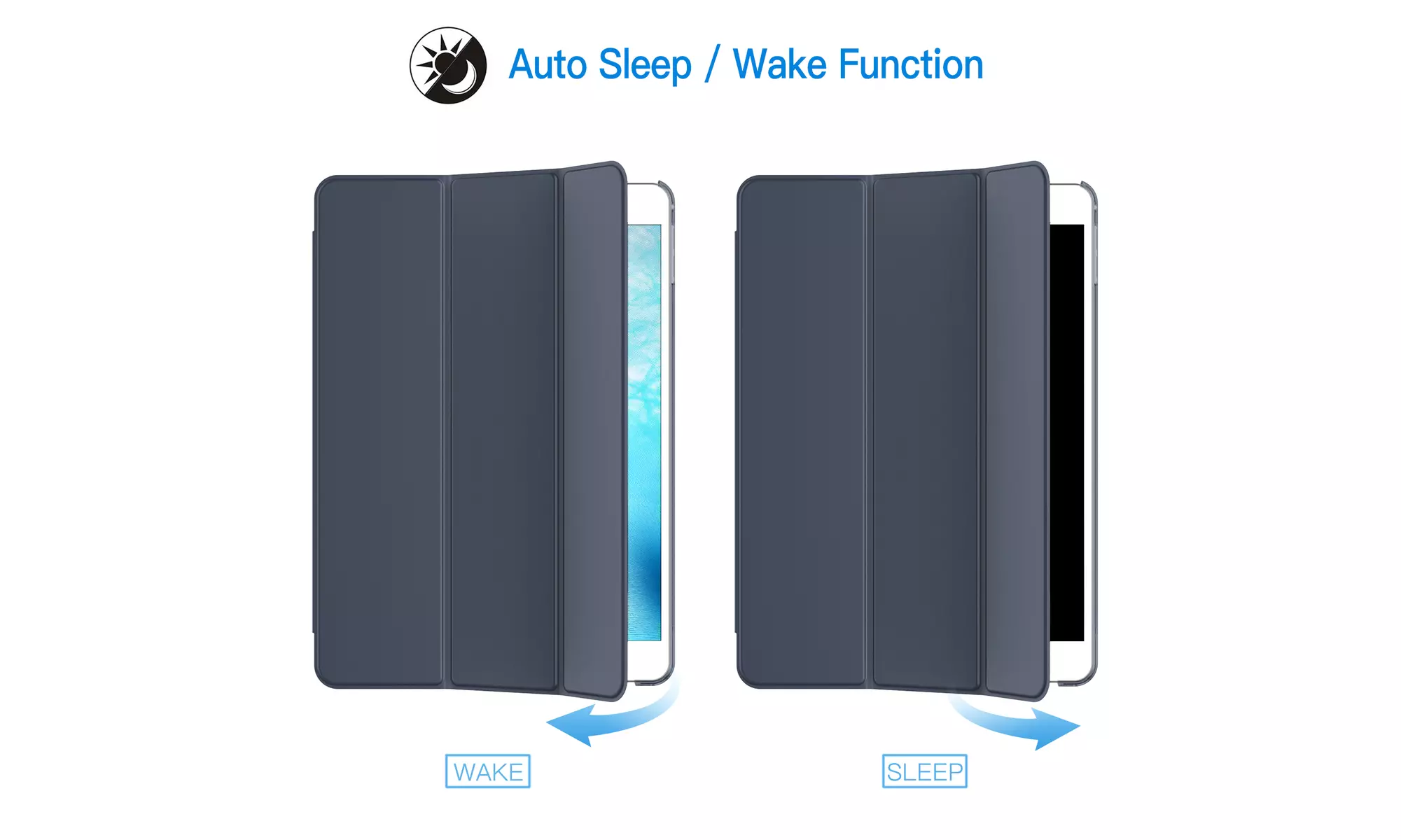 JETech Case for iPad Pro 9.7-Inch 2016 Model, Smart Cover Auto Wake/Sleep