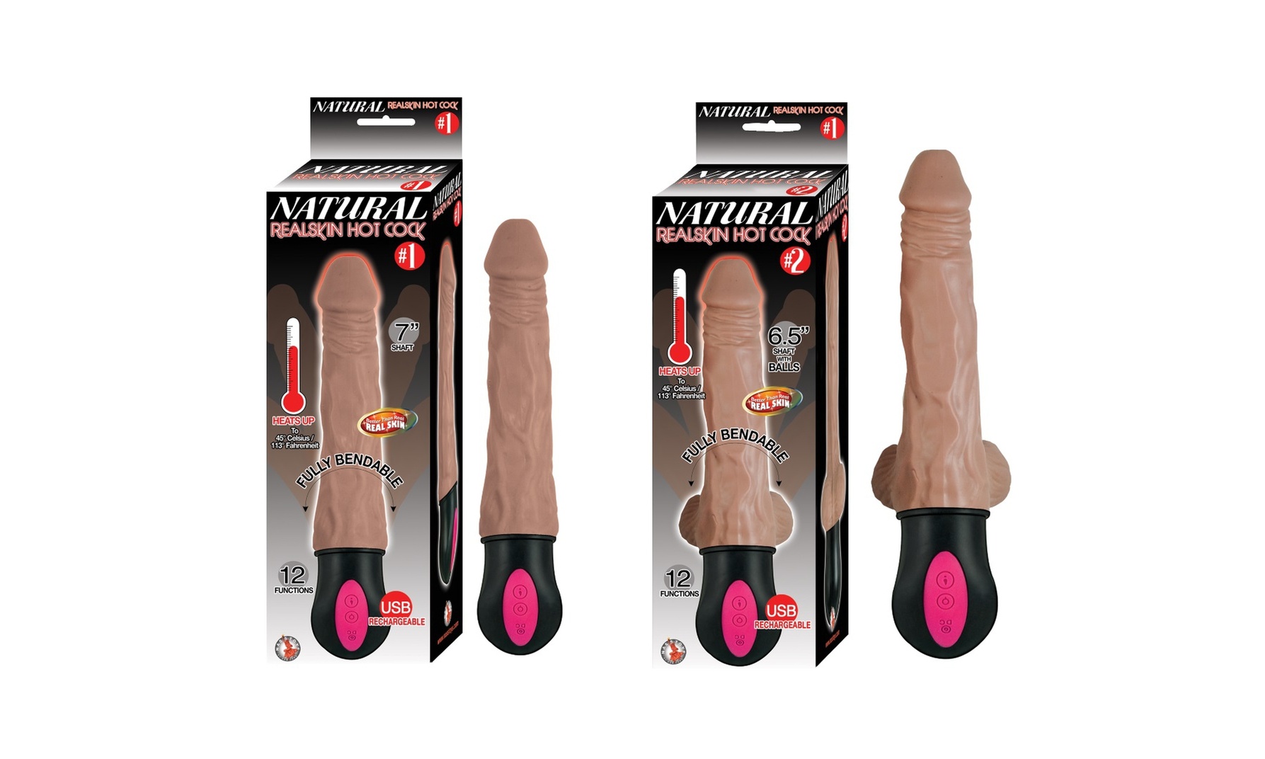 Nasstoys Natural Realskin Warming Jackhammers and Thruster Dongs