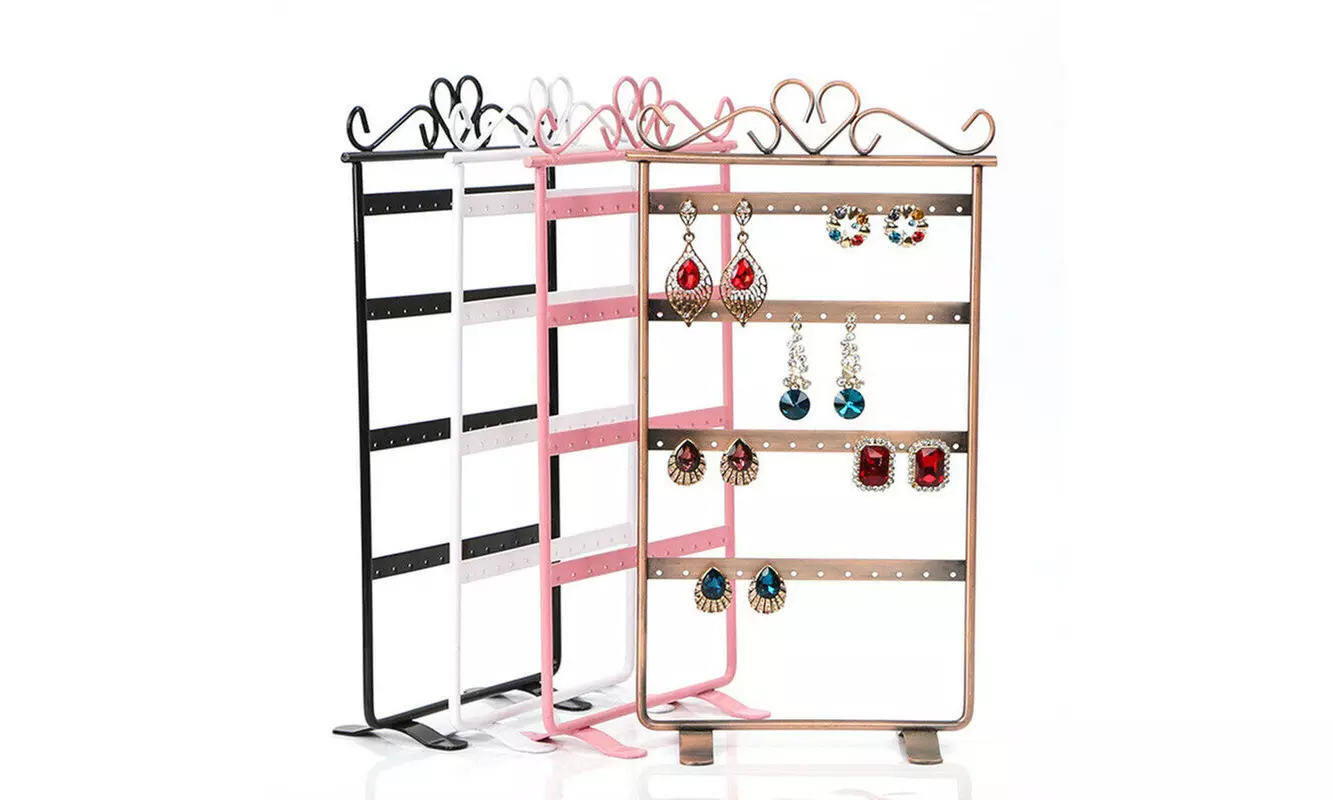 Magik Earrings Necklace Jewelry Stand Holder Rack Tower Tree Metal Display Shelf - Primary Image