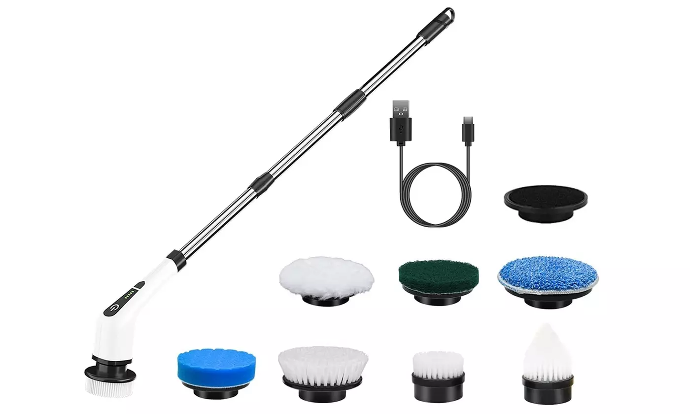 iMounTEK Cordless Electric Spin Scrubber Handheld Telescopic Cleaning Brush