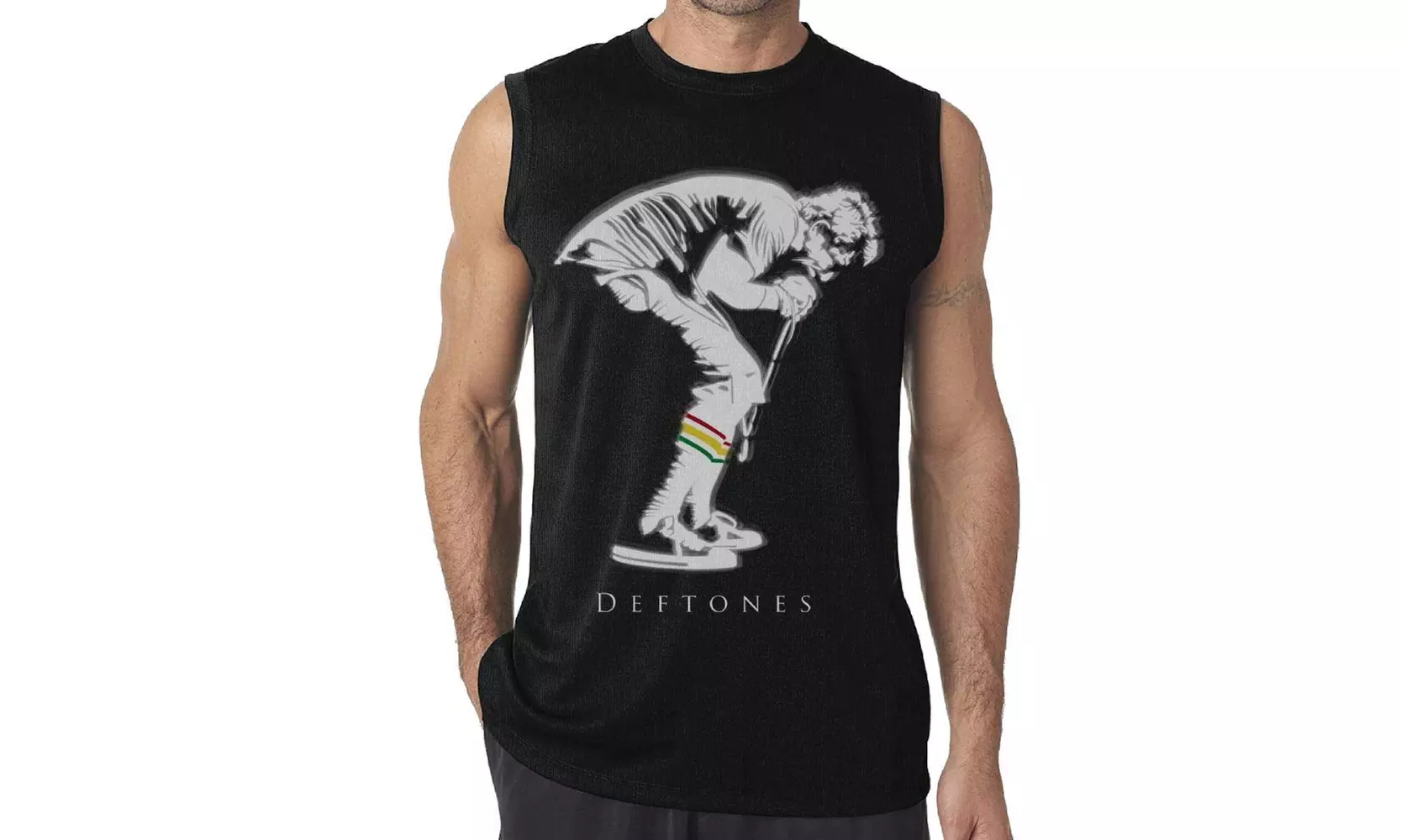 Men's Deftones Vest Custom Sleeveless T-Shirt Boys Tank Tops - Primary Image