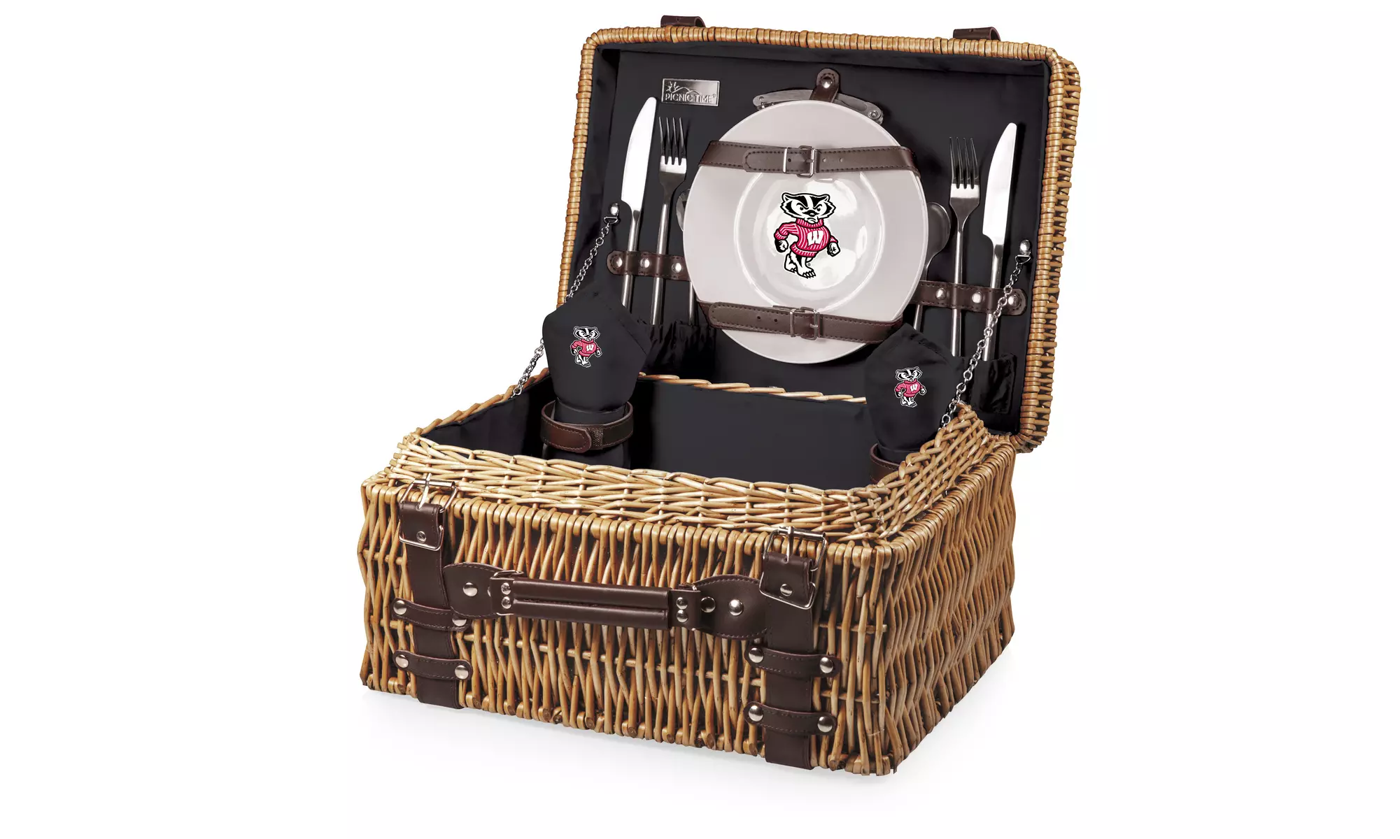 Picnic Time NCAA Champion Deluxe Willow Picnic Basket Set - Primary Image