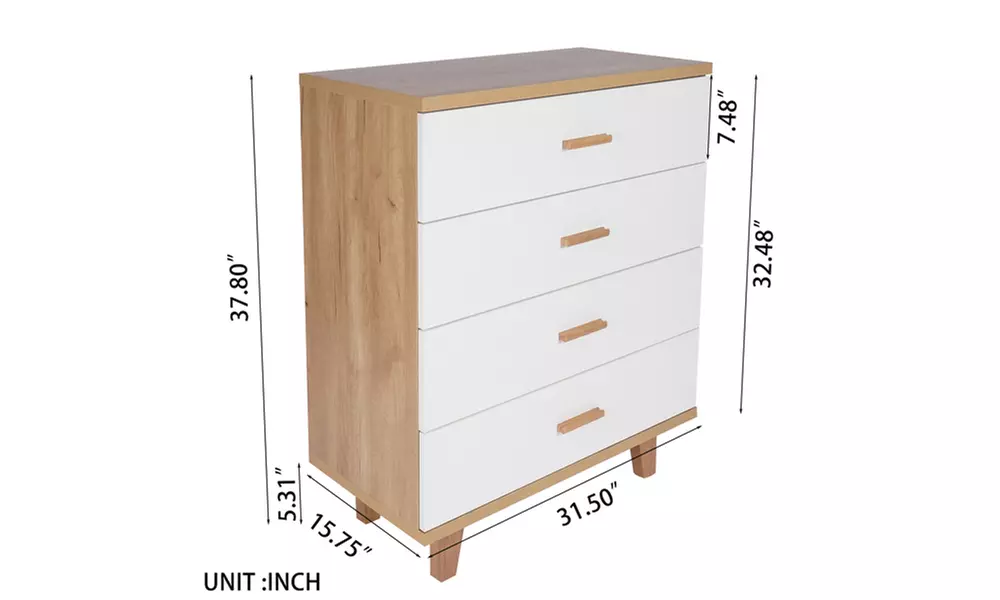 Modern Design Wooden Dresser Bedroom Storage Drawer Organizer Closet - Second Medium