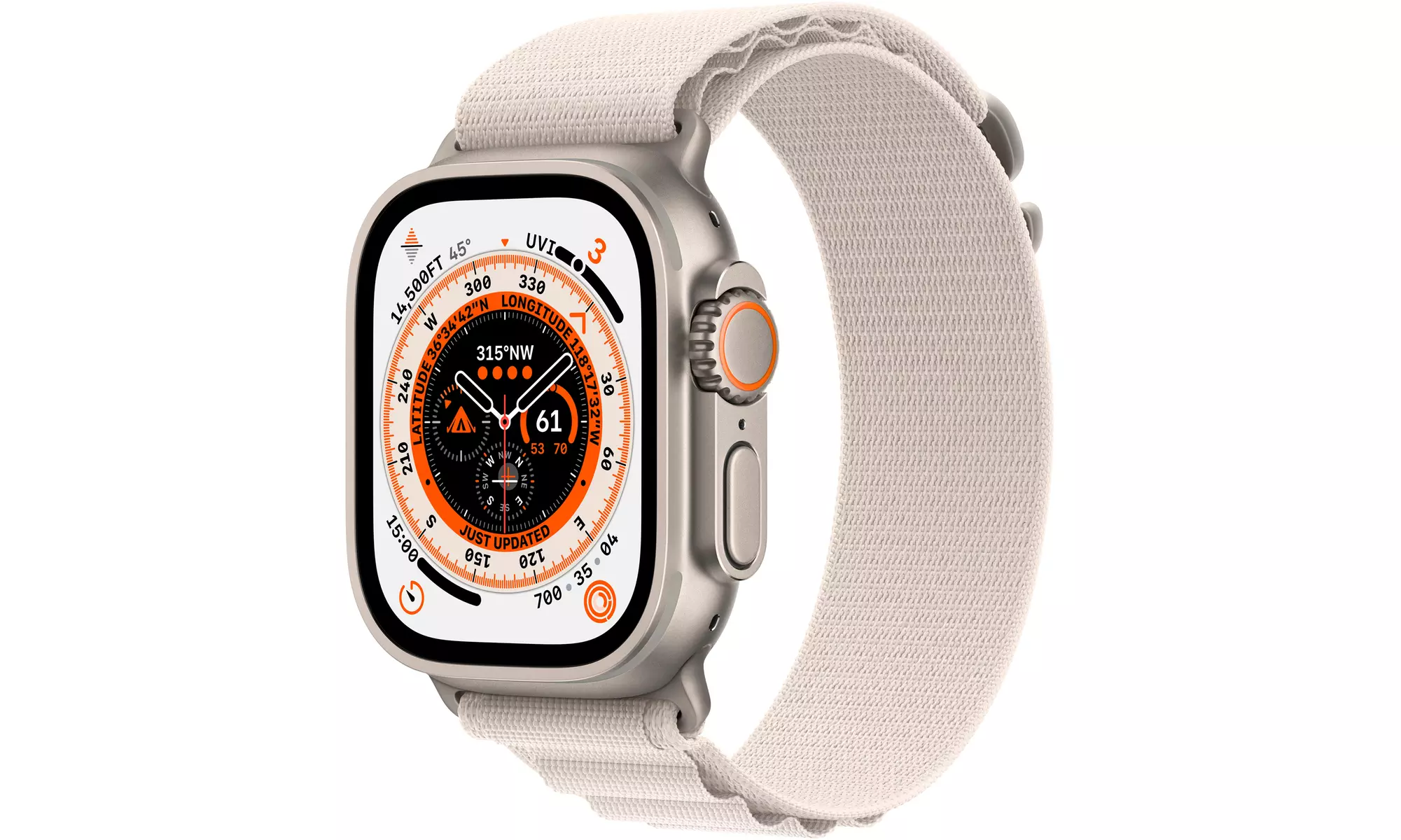 Apple Watch Ultra, Rugged 49mm Titanium Case with Custom Action Button