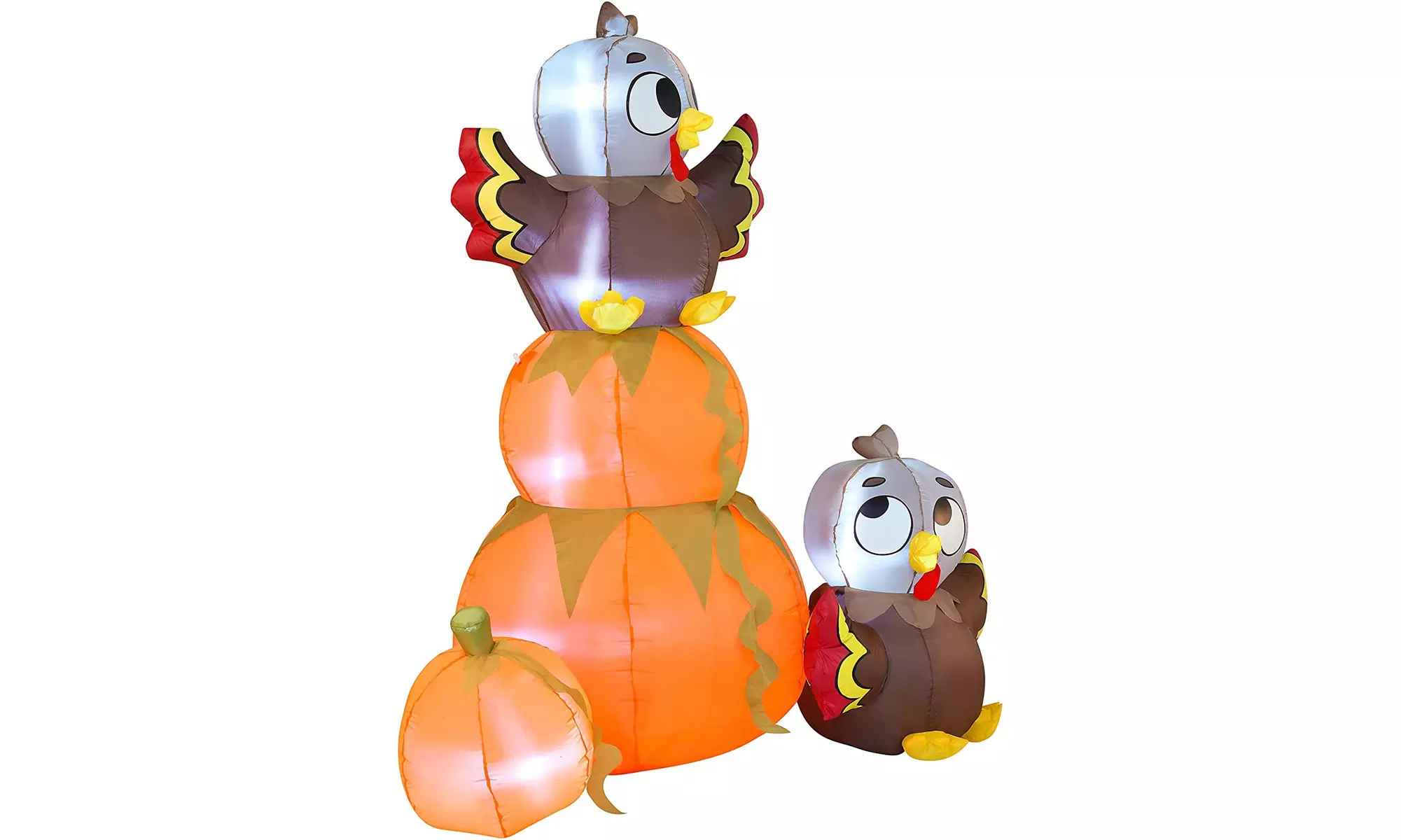 6ft Inflatable Pumpkin Turkeys with Built-in LEDs - Second Medium