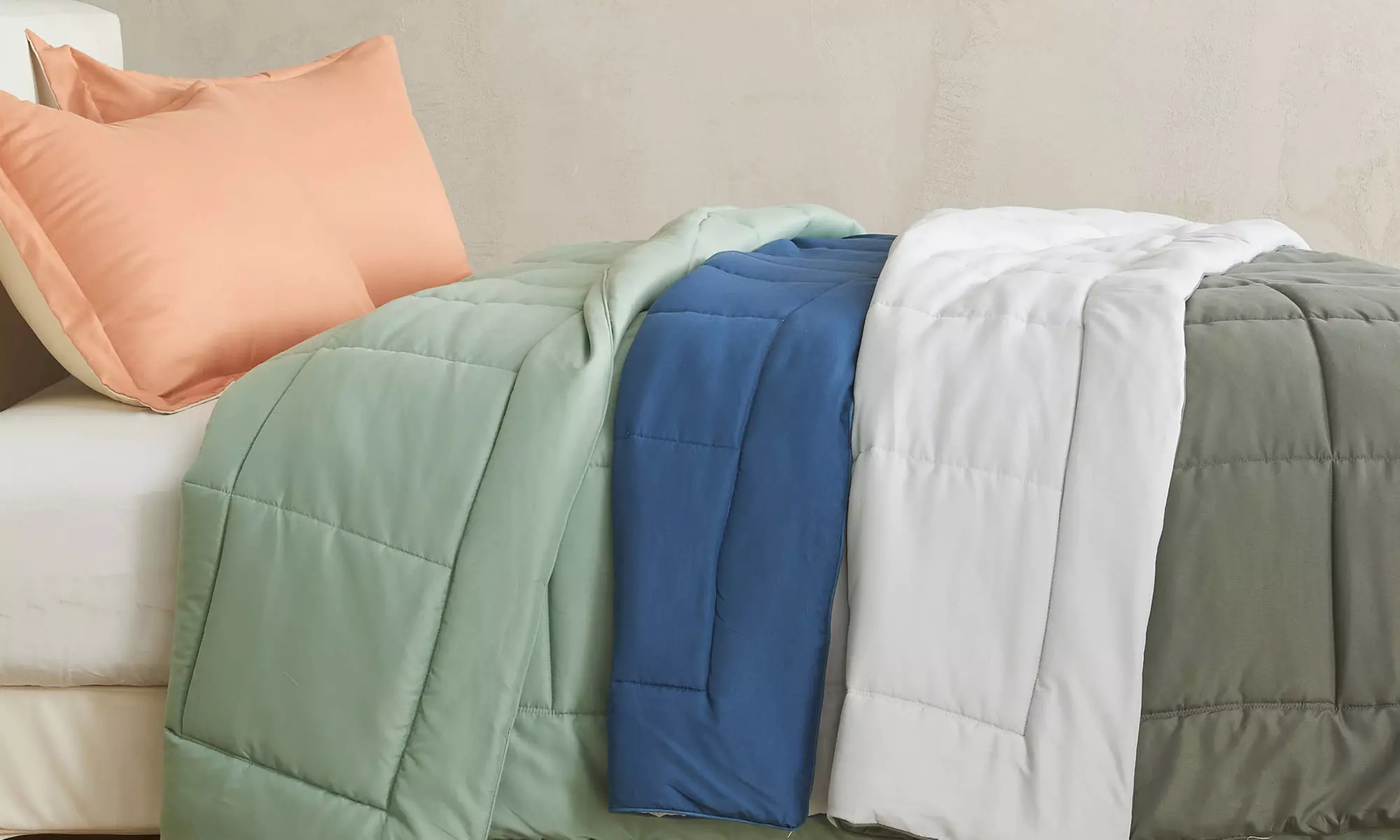 FreshFolds Reversible Down Alternative Comforter Set 