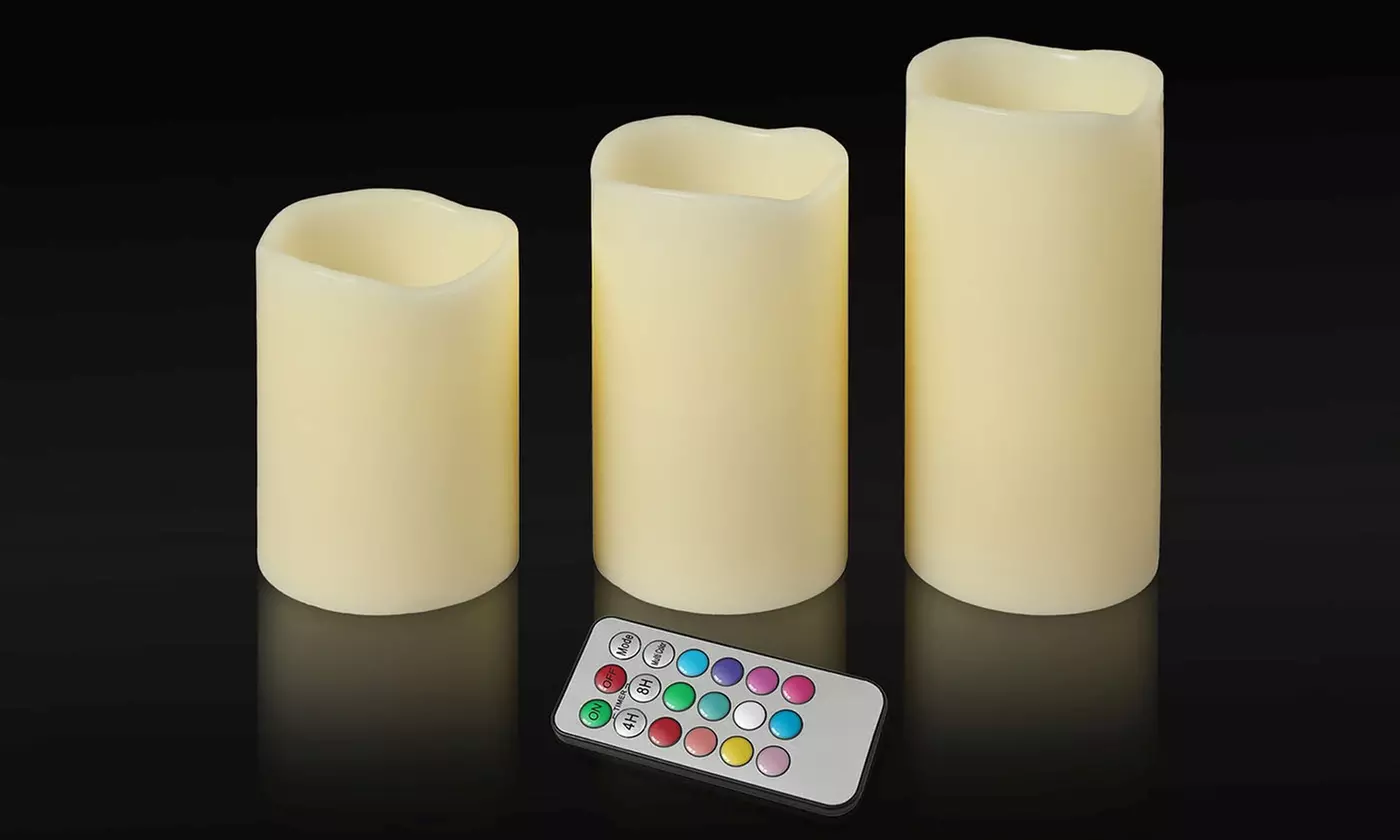 iMounTEK Color-Changing LED Flameless Candles with Remote (3- or 6-Pack)
