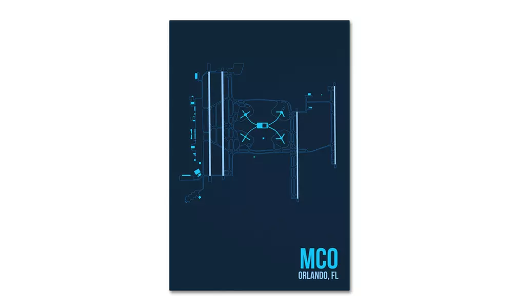08 Left 'MCO Airport Layout' Canvas Art - Primary Image