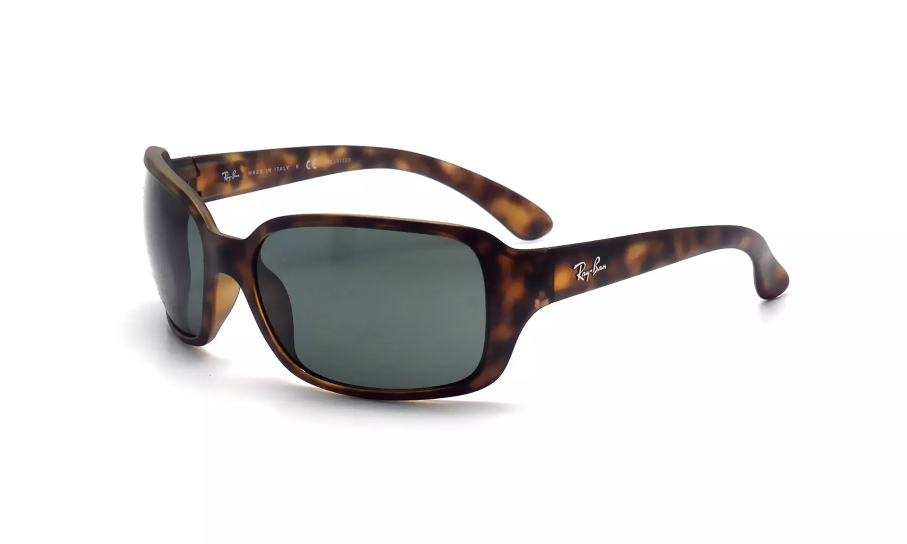 Ray Ban RB4068 Sunglasses With Tortoise Frame & Classic Green Polarized Lenses - Primary Image
