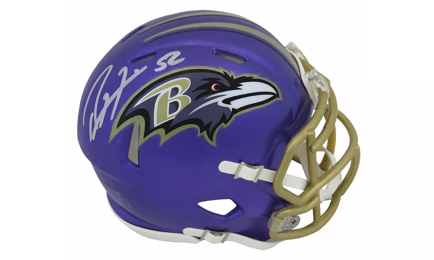Ray Lewis Signed Baltimore Ravens FLASH Riddell Speed Mini Helmet - Primary Image