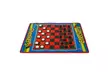 Dimple 2 Player Life Size Checkers Mat/Board with Big Black & White Checker - Second Medium