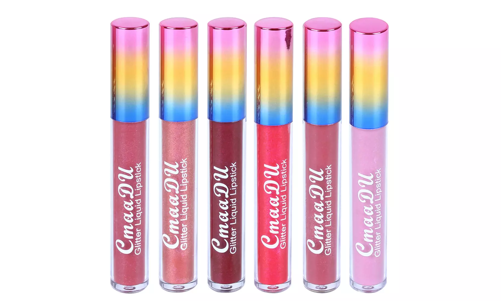 US 6-12 Pc Set 6 Color Glitter Liquid Lipstick Waterproof Long Lasting Lip Gloss
