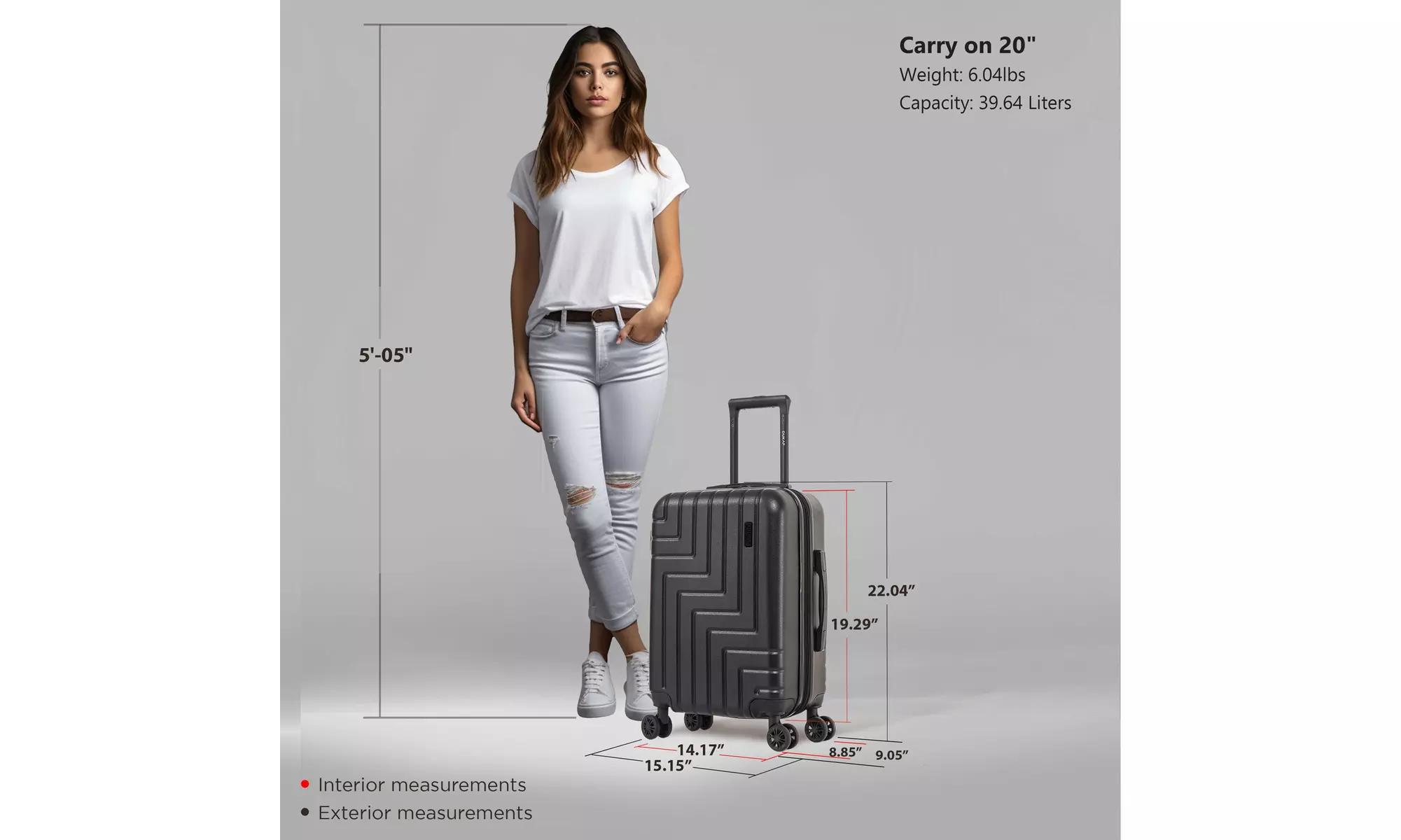 DUKAP Zahav Lightweight Hardside Spinner Luggage