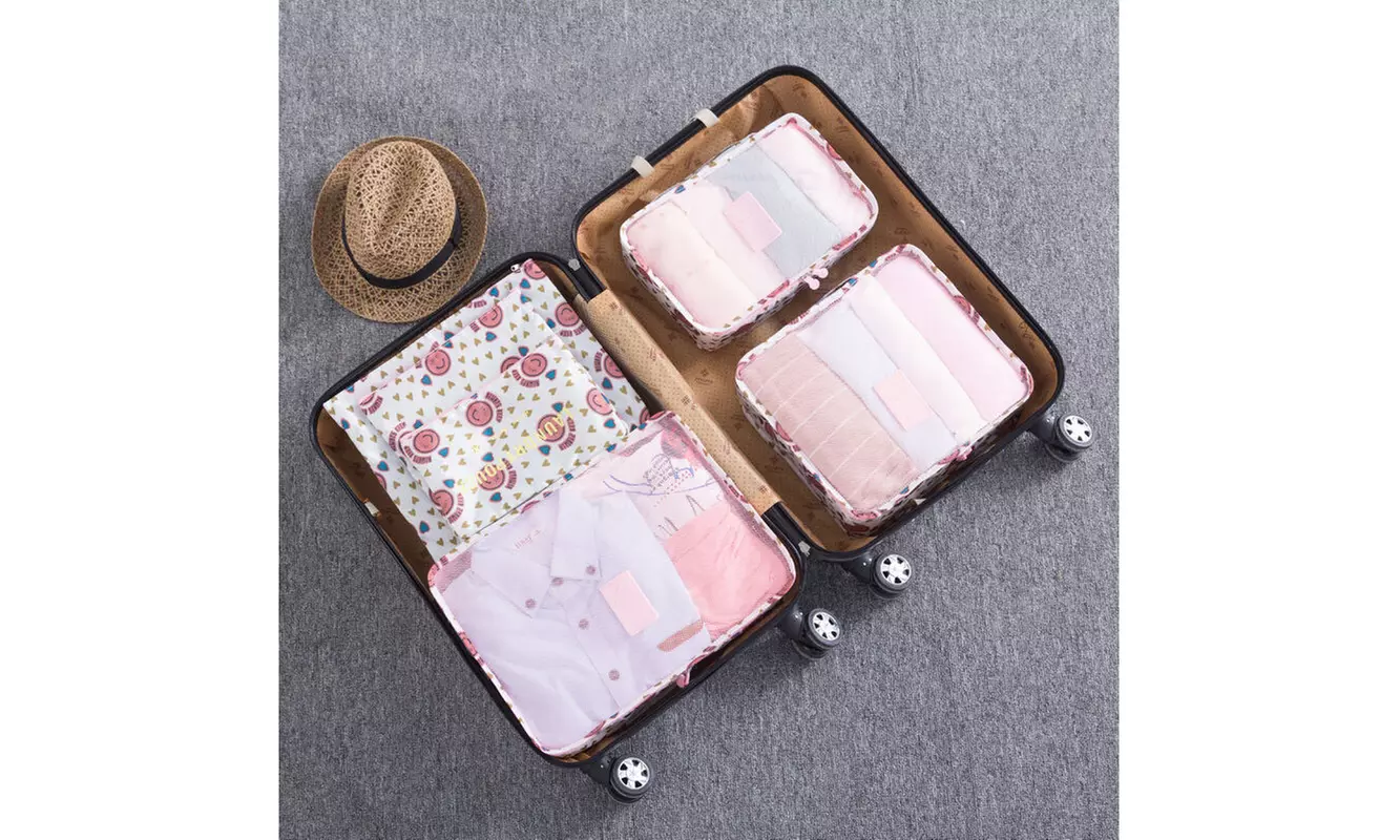 9Pcs Waterproof Clothes Storage Bags Packing Cube Travel Luggage Organizer Pouch