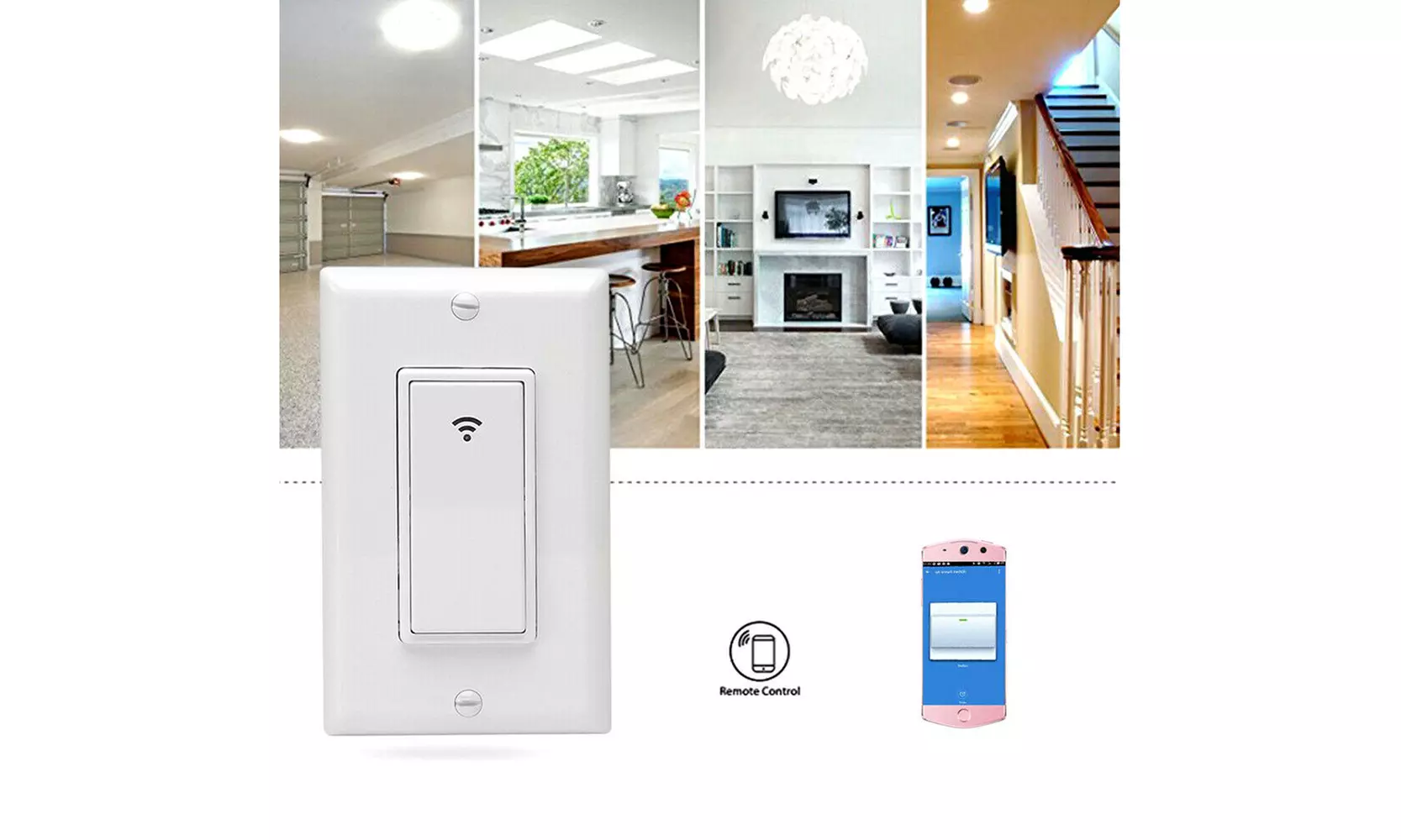 1/2/3 Gang WiFi Smart Switch Touch LED Light Timer for Amazon Alexa Google IFTTT - Second Medium