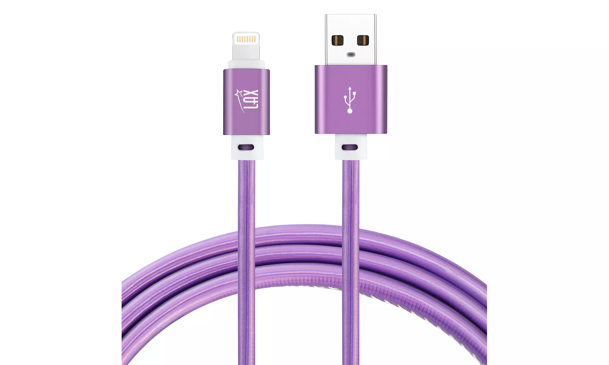 LAX Apple MFi Certified Colorful Rainbow Lightning Cables for iPhone and iPad