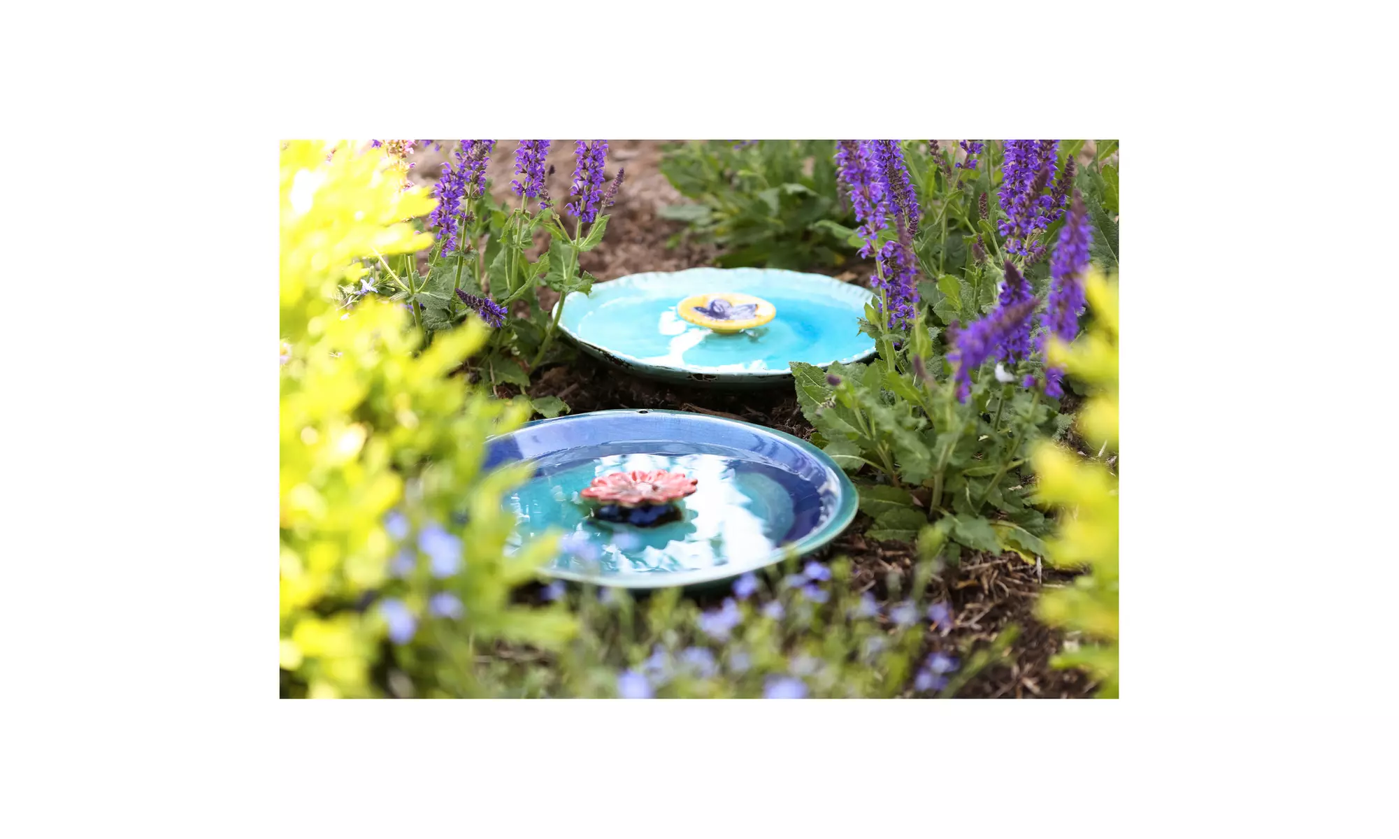 12" Ceramic Bee Baths - Primary Image