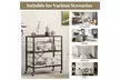 One or Two Packs of Costway Three-Tier Folding Shelf with Universal Wheels - Second Medium