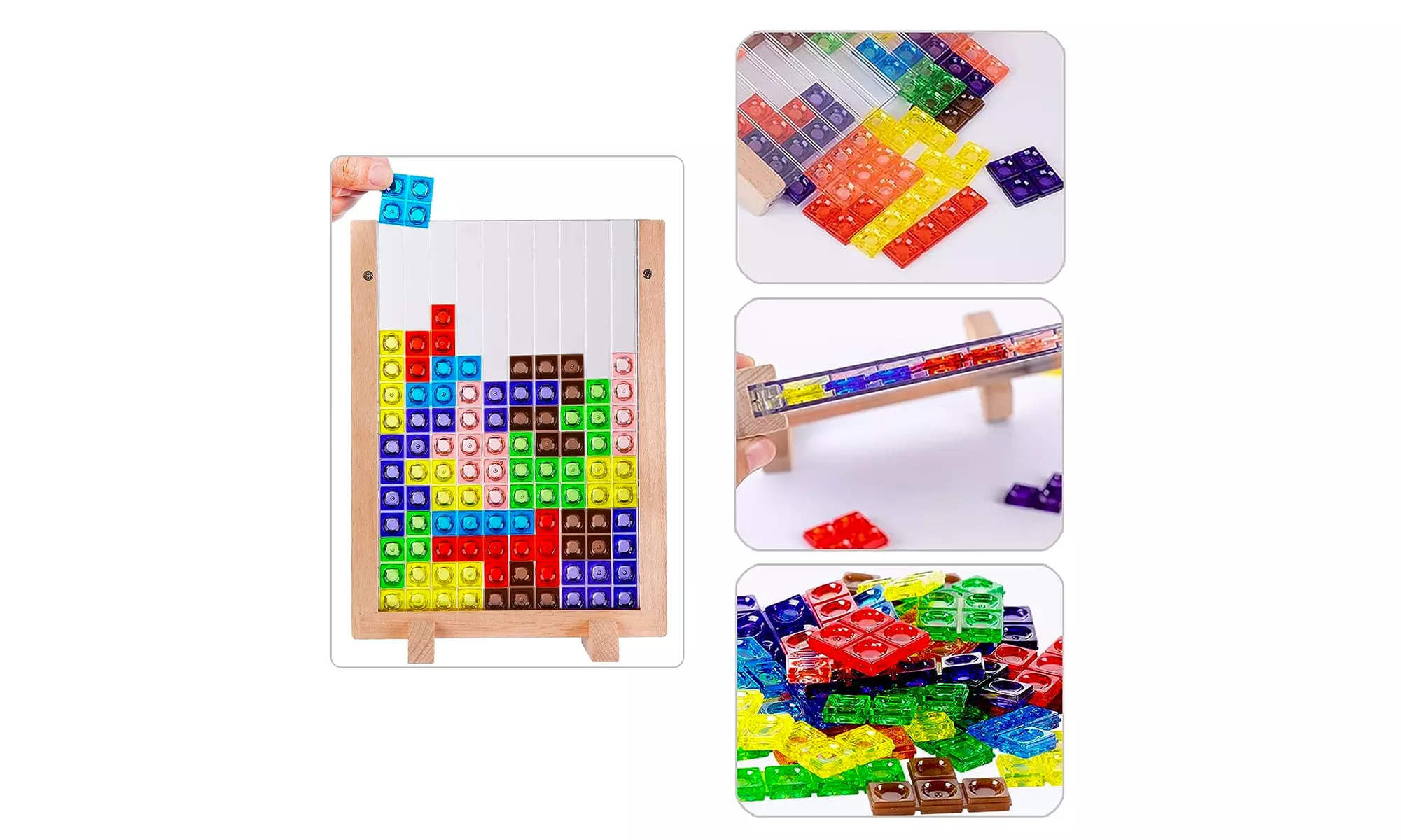 Zummy Wooden Transparent Brain Teasers Blocks Puzzle Brain Teasers Toy - Primary Image