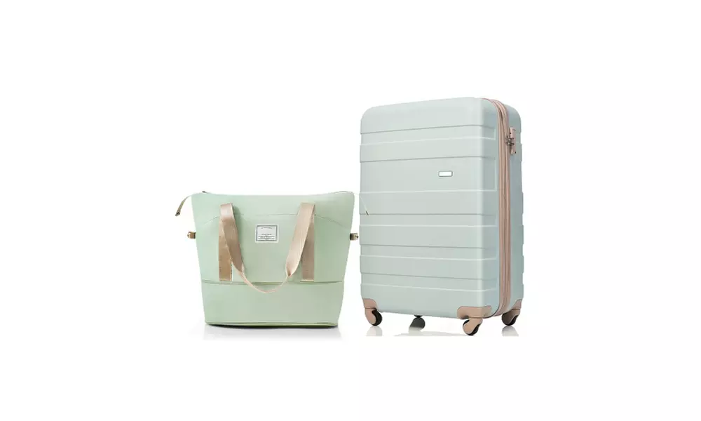 20-Inch Carry-On Luggage with Expandable Travel Bag Set