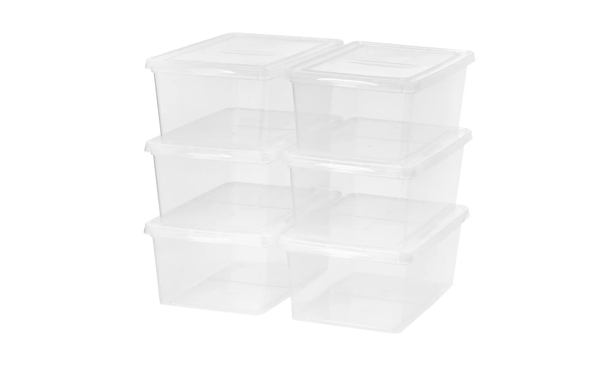 Mainstays Sweater Box Storage, Clear, 17-Quart (4.25-Gallon), 6-Pack - Second Medium