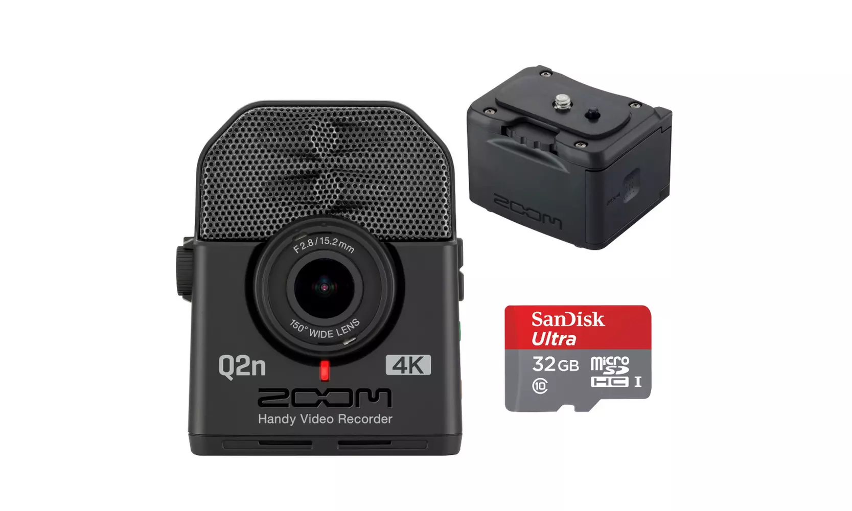 Zoom Q2n-4K Handy Video Recorder with BCQ-2n Battery Pack and 32GB MicroSD Card - Primary Image