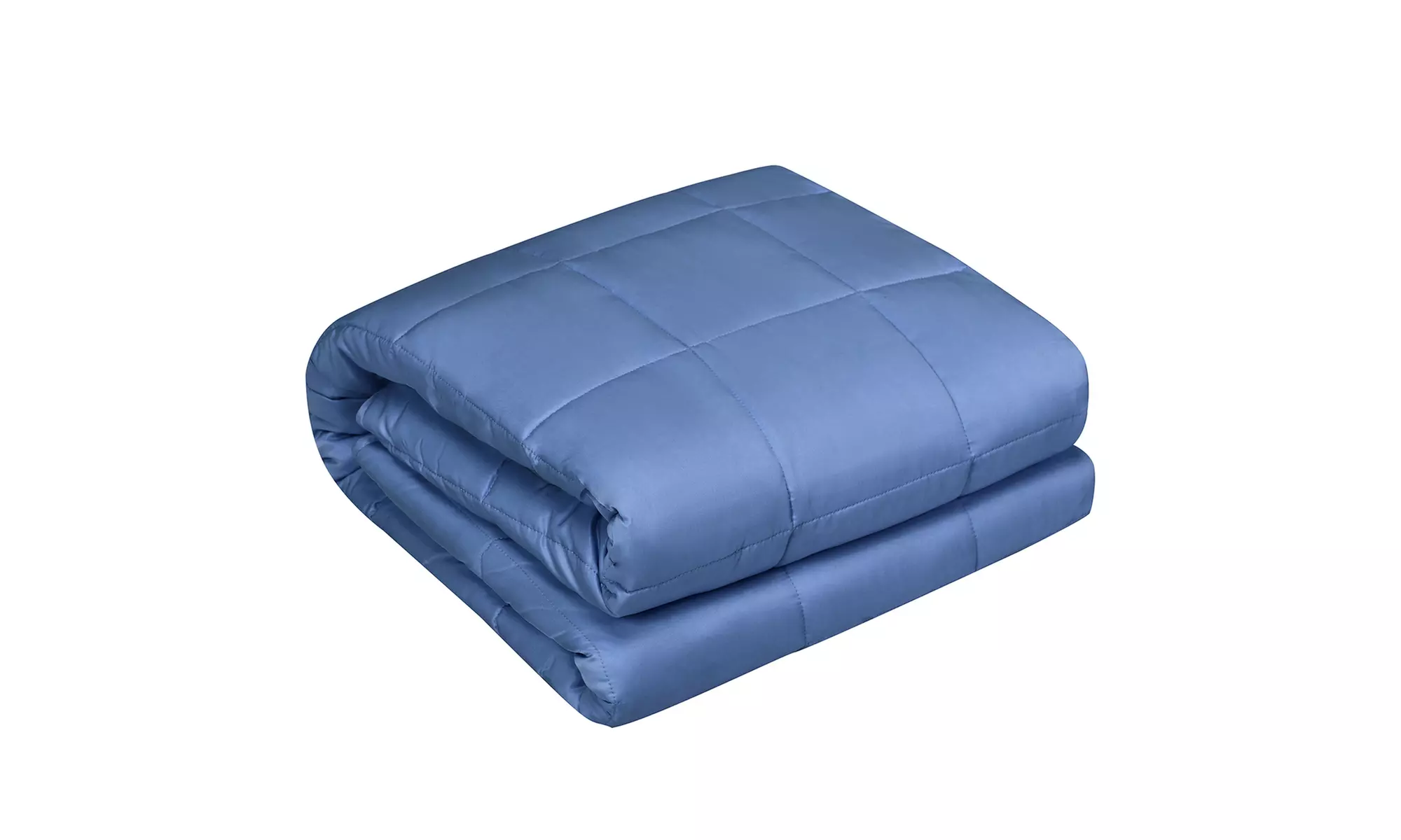7/10/15/20lbs Premium Cooling Heavy Weighted Blanket Soft Fabric Breathable Blue - Primary Image
