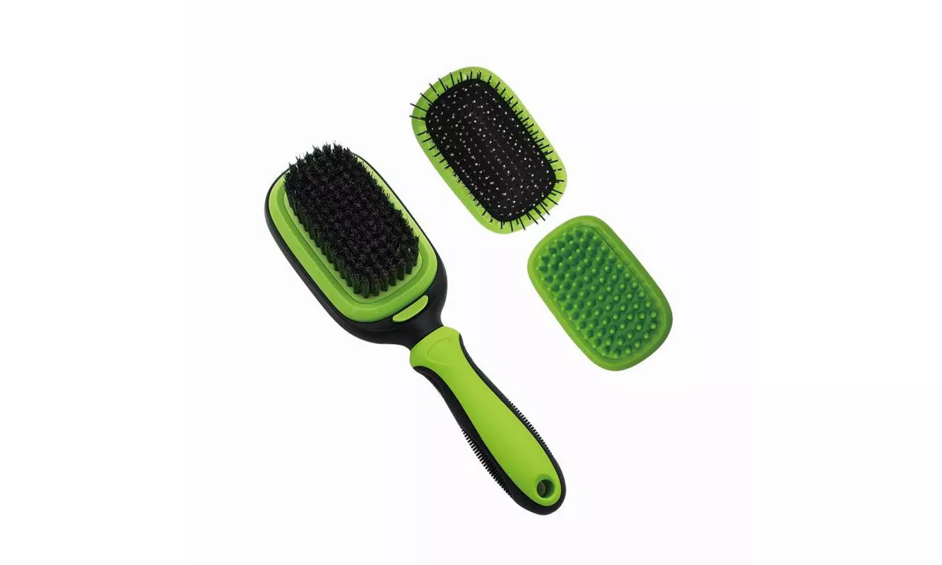 Pet Life Conversion 5-in-1 Demat Deshed Bristle Pin Massage Grooming Pet Comb - Primary Image