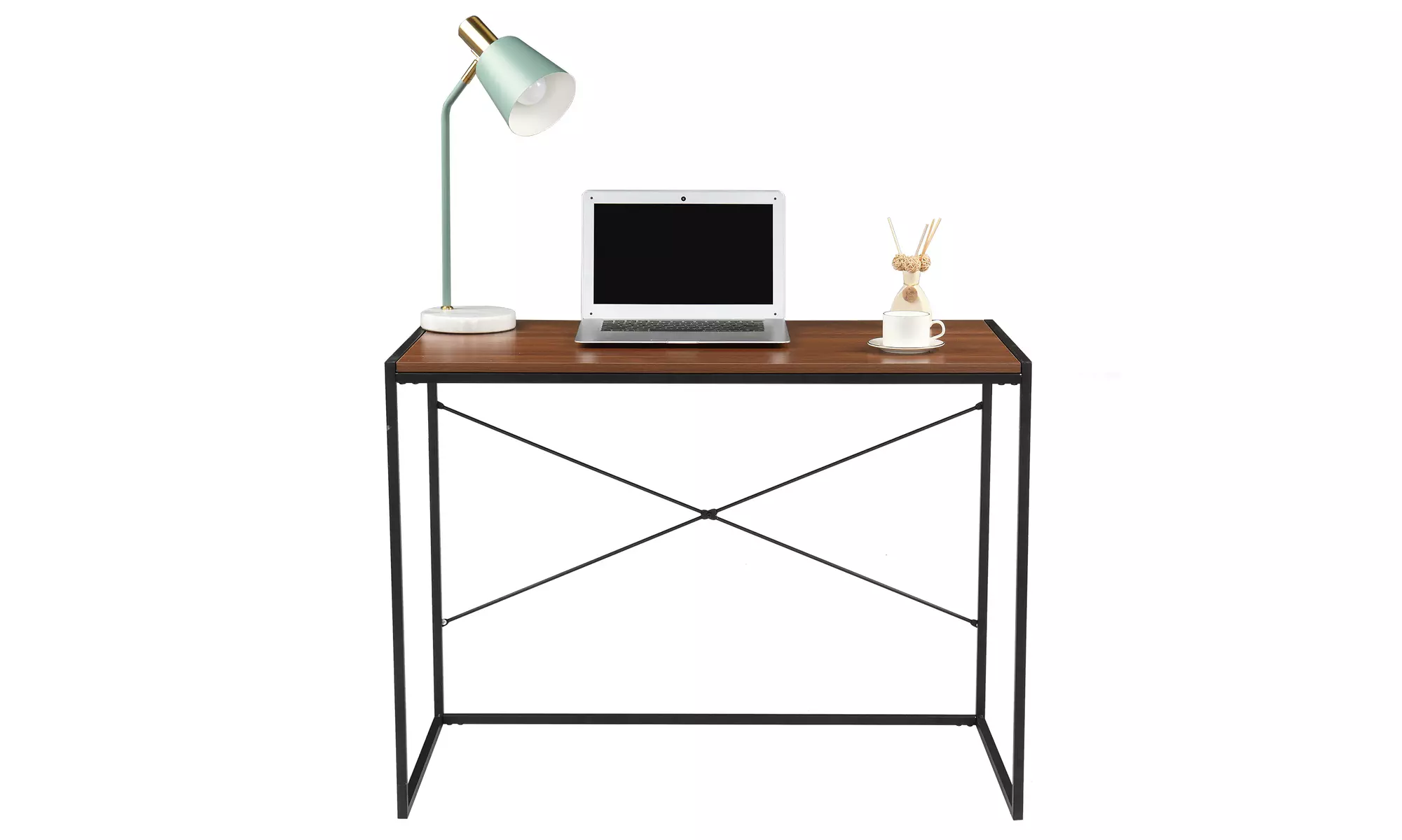 MDF Paste Triamine 100*50*75cm Simple Cross Computer Desk