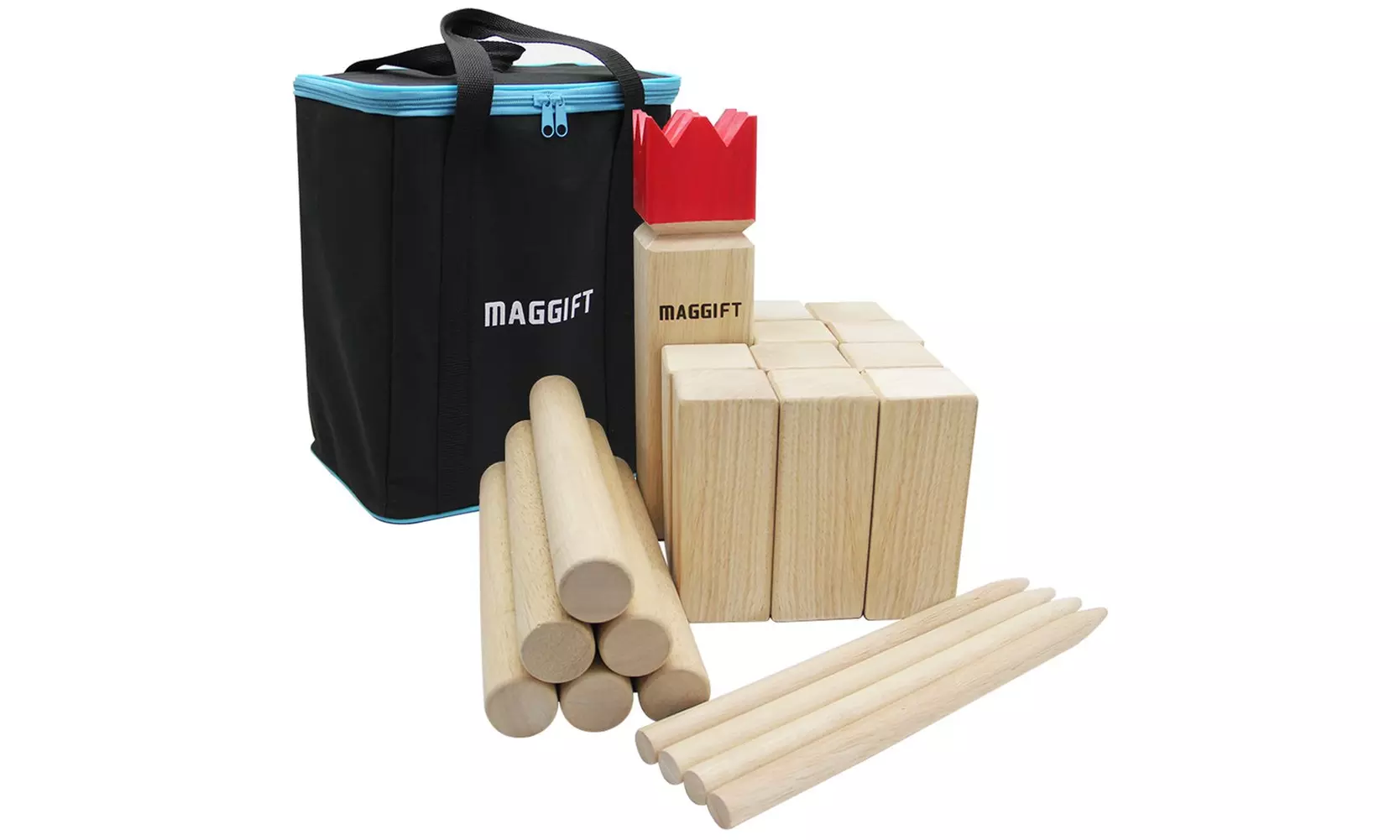 MAGGIFT Kubb Game Set Backyard Game Set Outdoor Game Carrying Bag - Primary Image