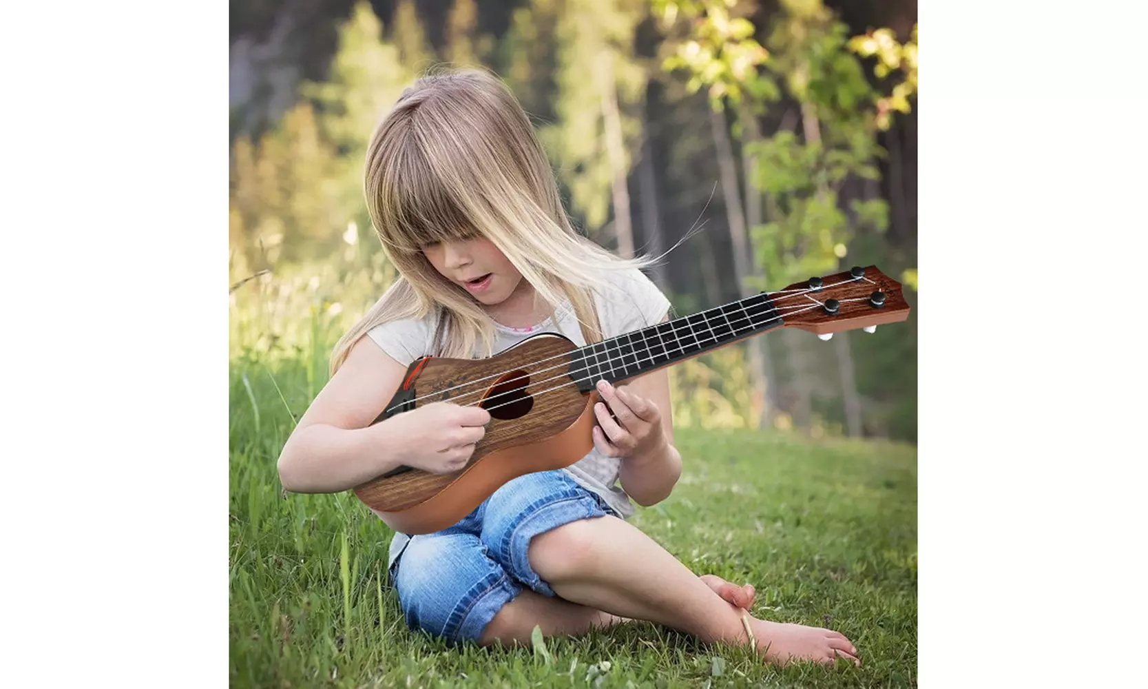 Beginner Classical Ukulele Guitar Educational Musical Instrument Toy for Kids - Primary Image
