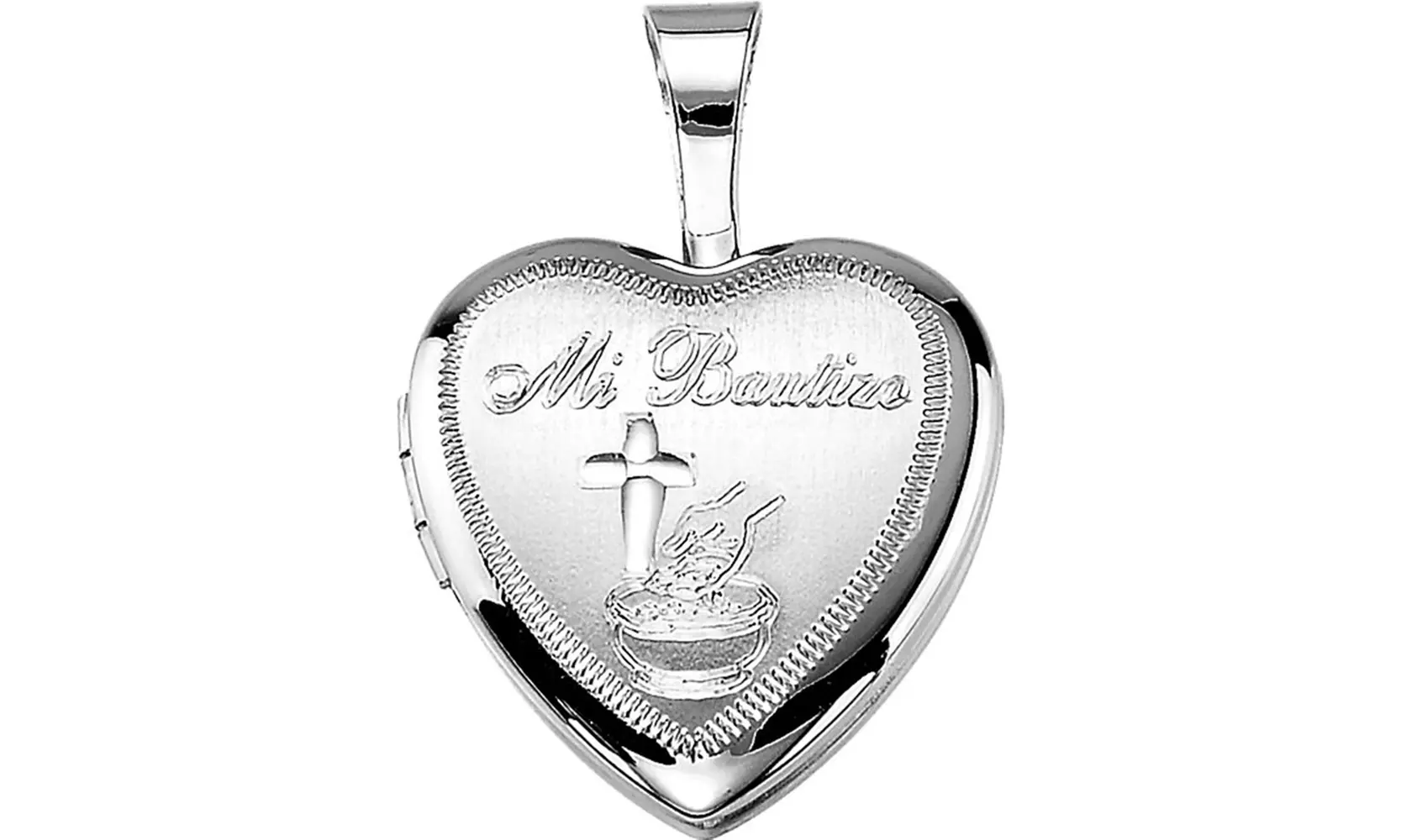  Sterling Silver Bautizo Heart Locket - Primary Image