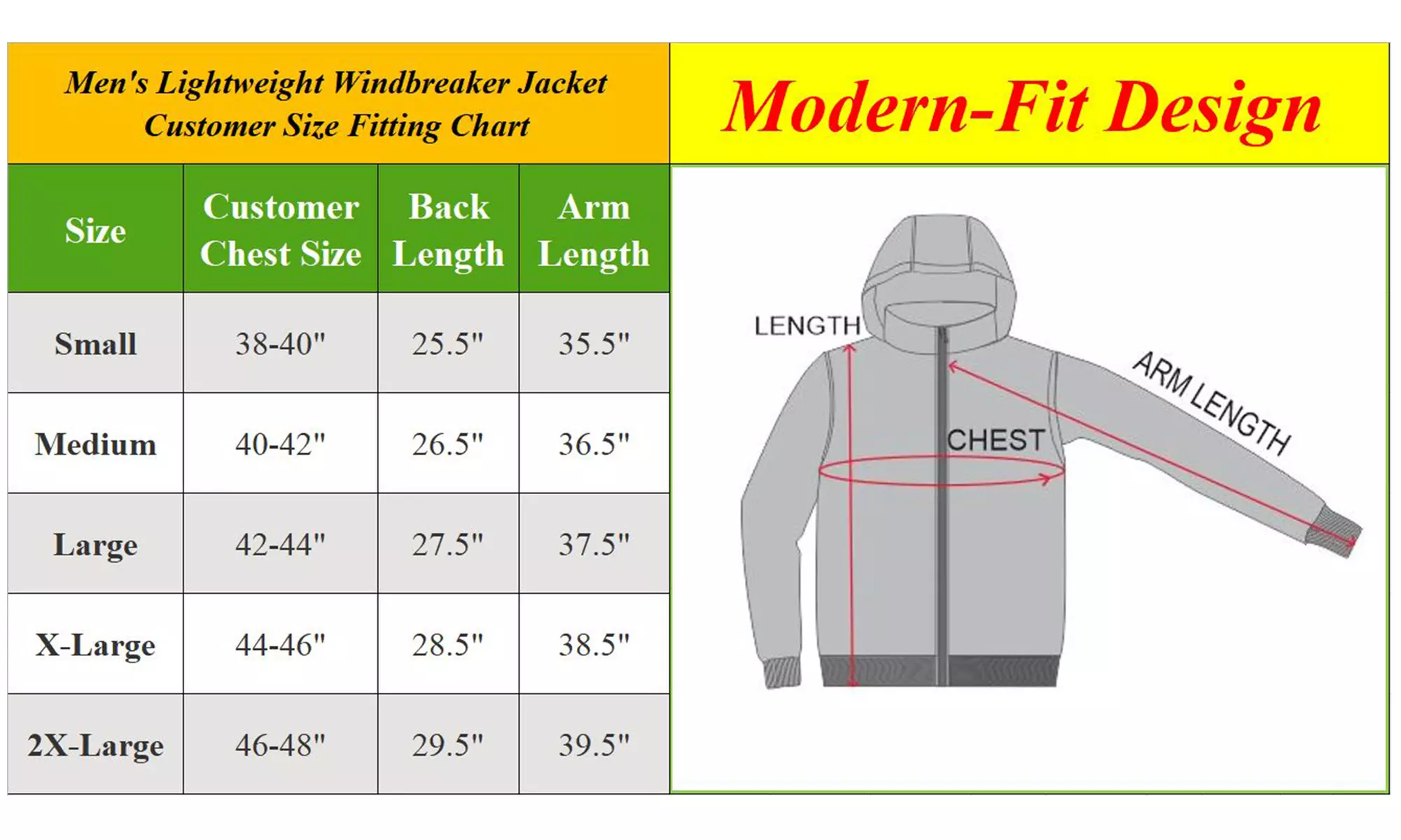 Men's Lightweight Fleece-Lined Windbreaker Jacket With Tuck Away Hood (S-2XL)