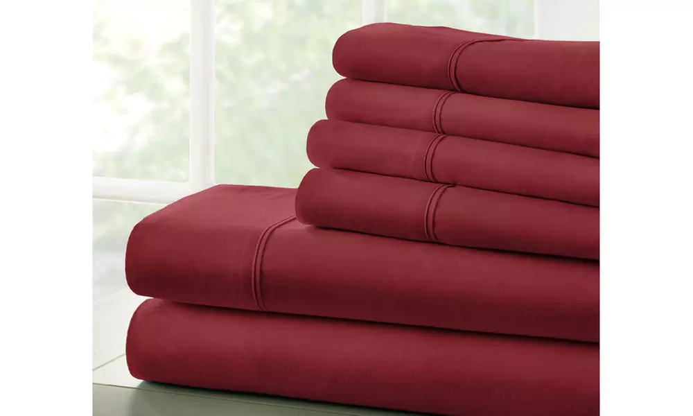 6 Piece Bamboo Soft Deep Pocket Bed Sheet Set