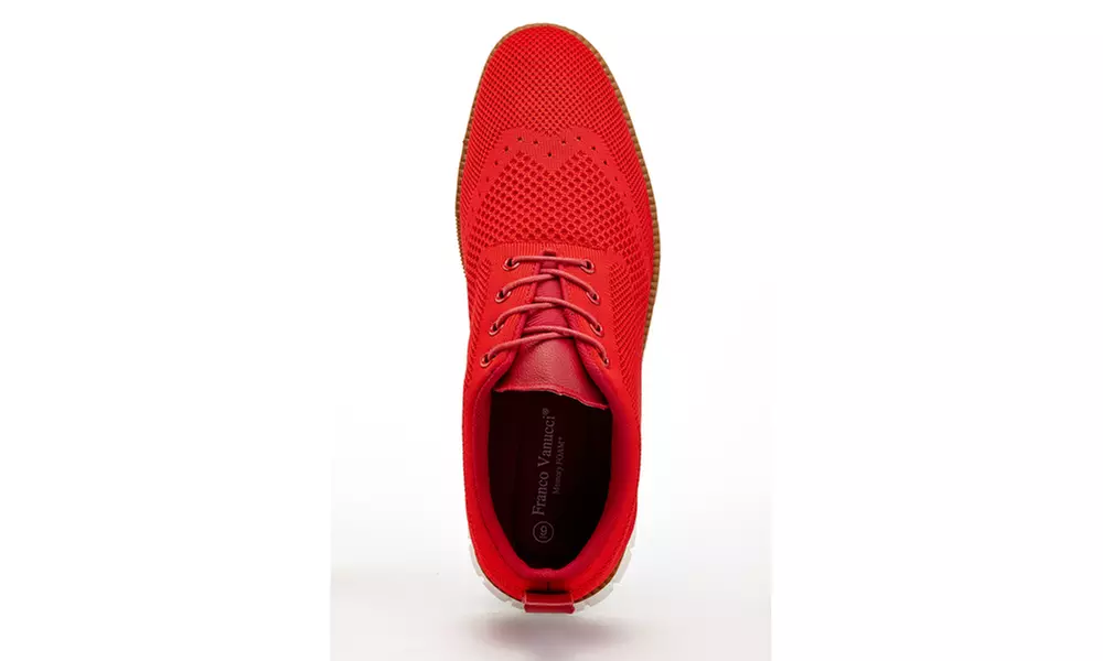 Franco Vanucci Men's Lace-up Knit Oxford Shoes