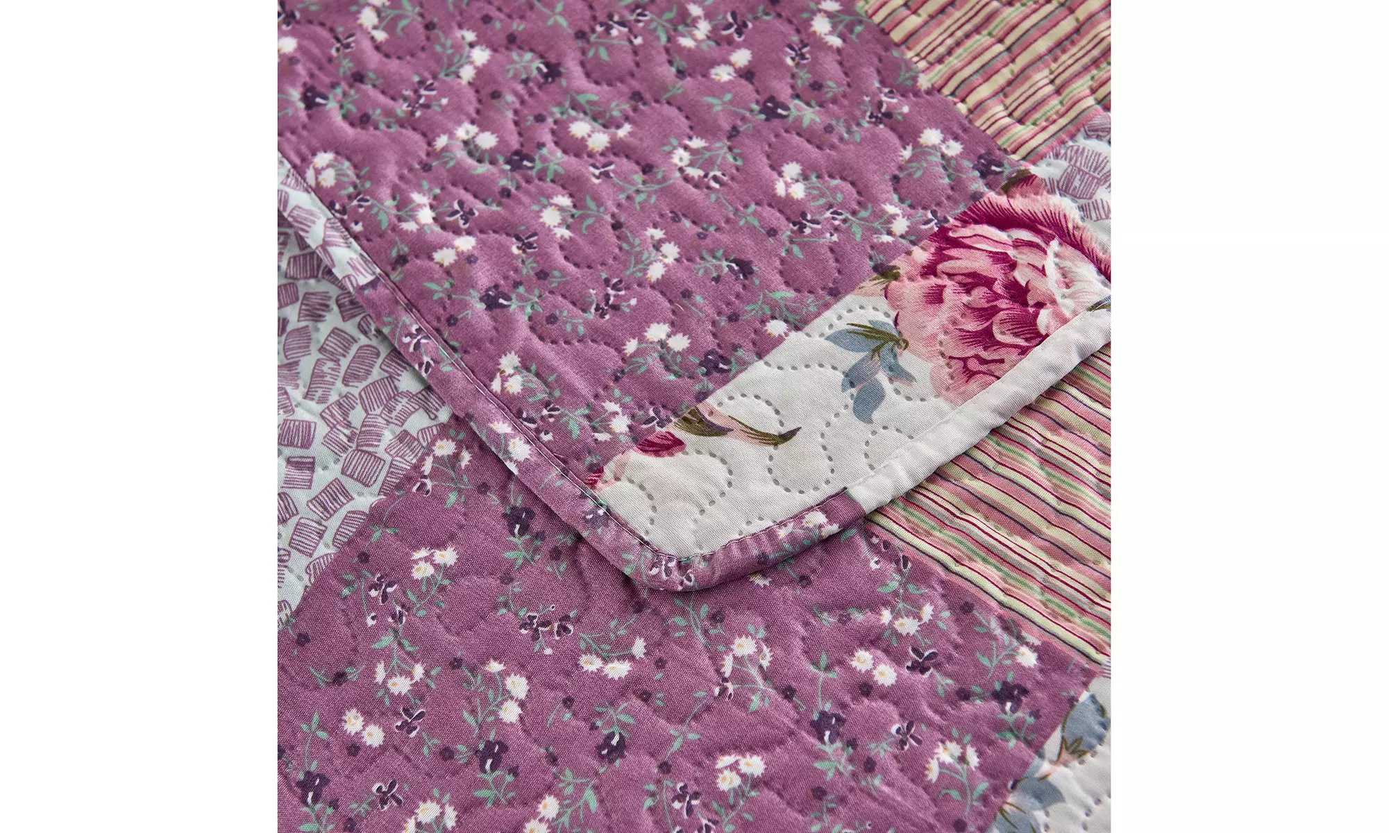 JML 3-Piece Reversible Quilt Set,Home Collection Printed Bedspread With 2 Shams